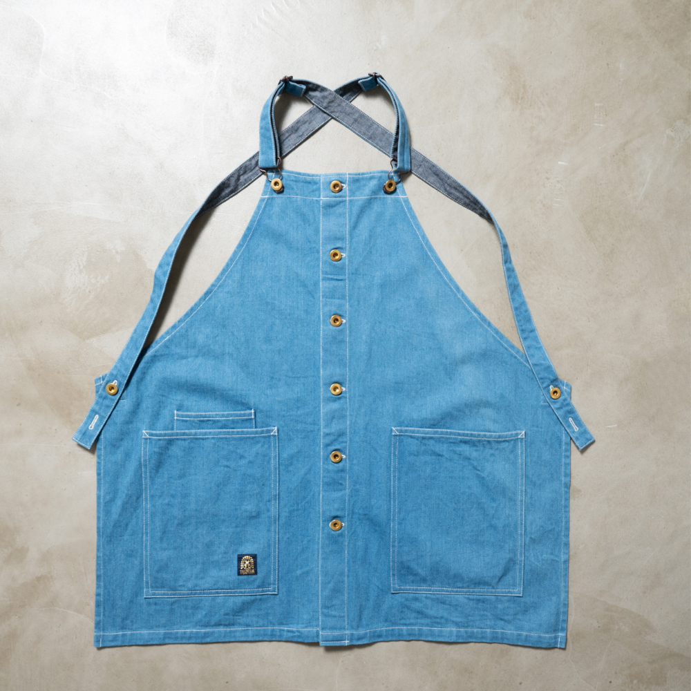 APRON - SKULE -【Fade Blue Denim】13oz