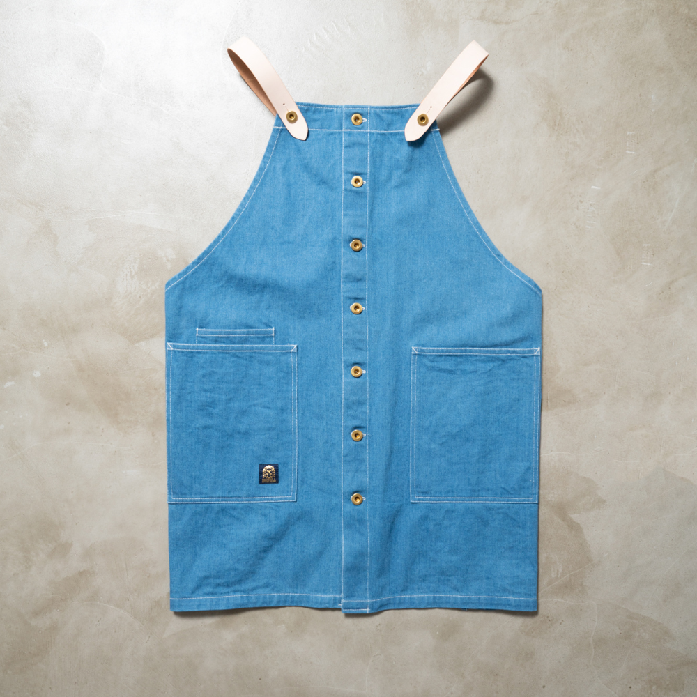 APRON - SKULE -【Fade Blue Denim】13oz