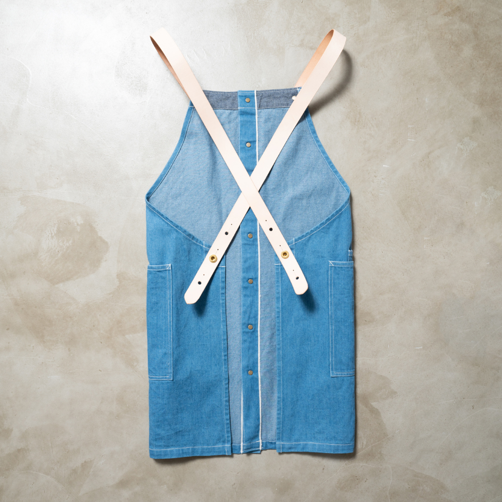 APRON - SKULE -【 Fade Blue Denim 】13oz