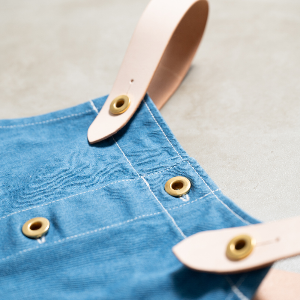 APRON - SKULE -【 Fade Blue Denim 】13oz