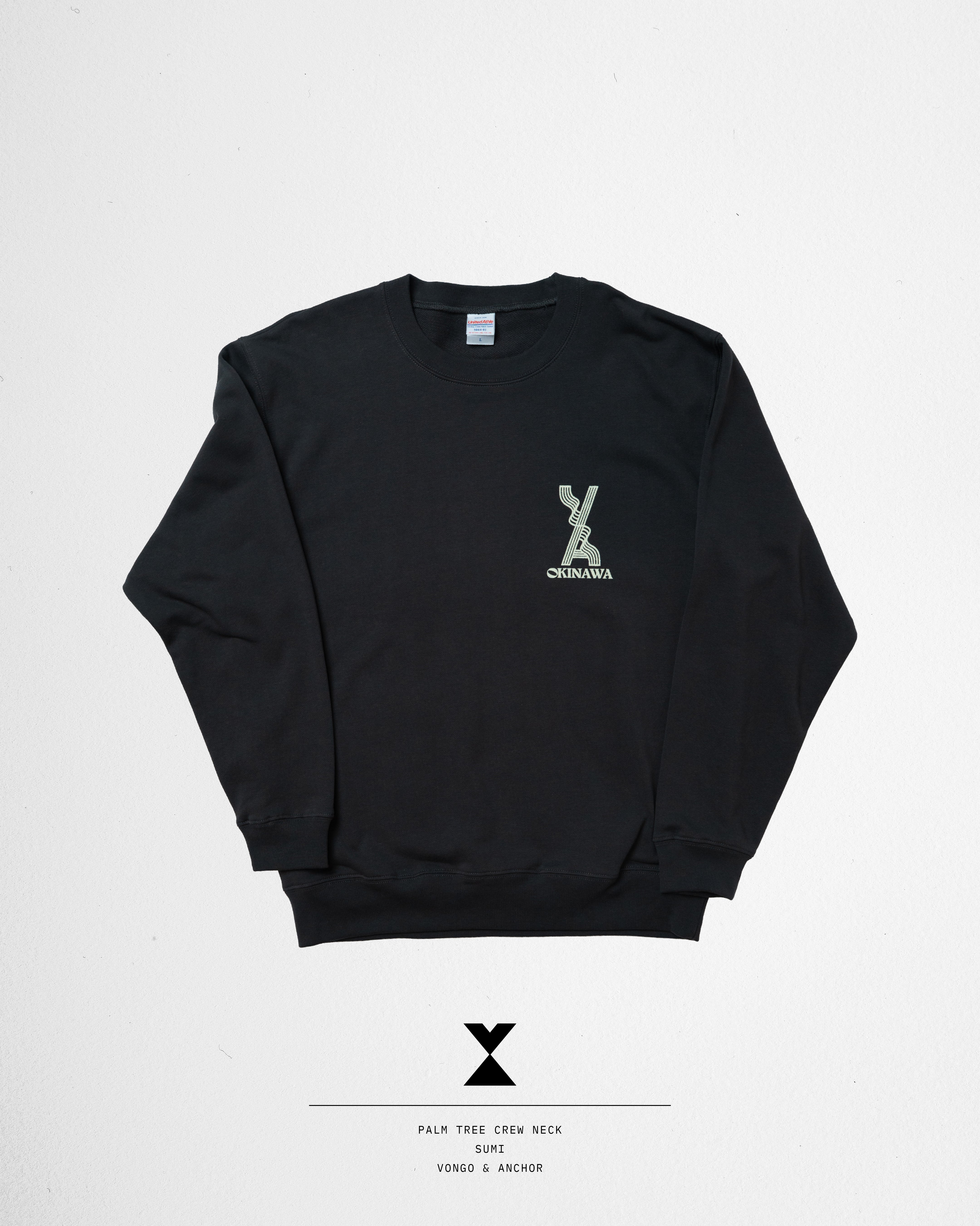 Vongo & Anchor Palm Tree crew neck SWT