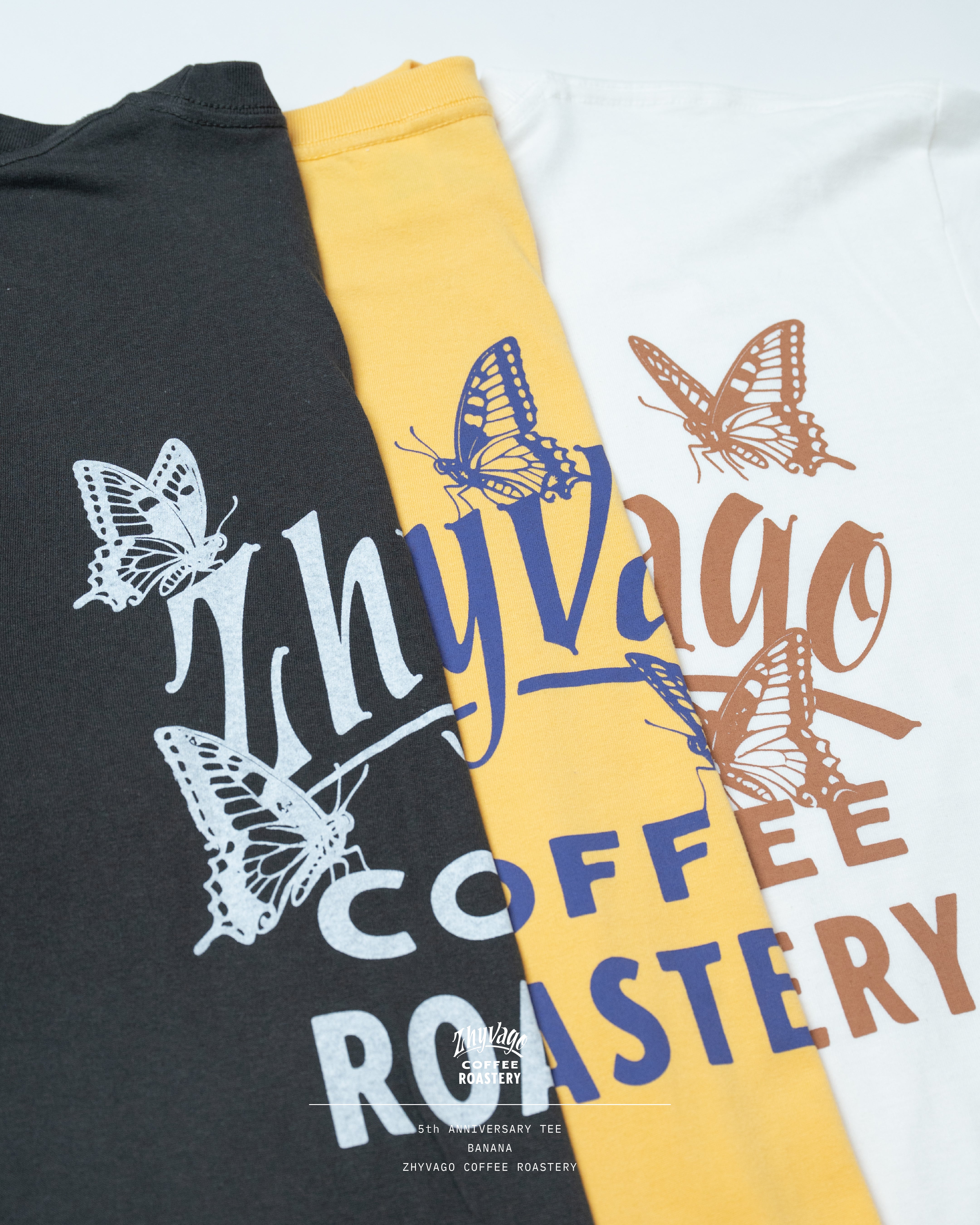 5 Butterflies Main Logo T-shirt by JARRIX