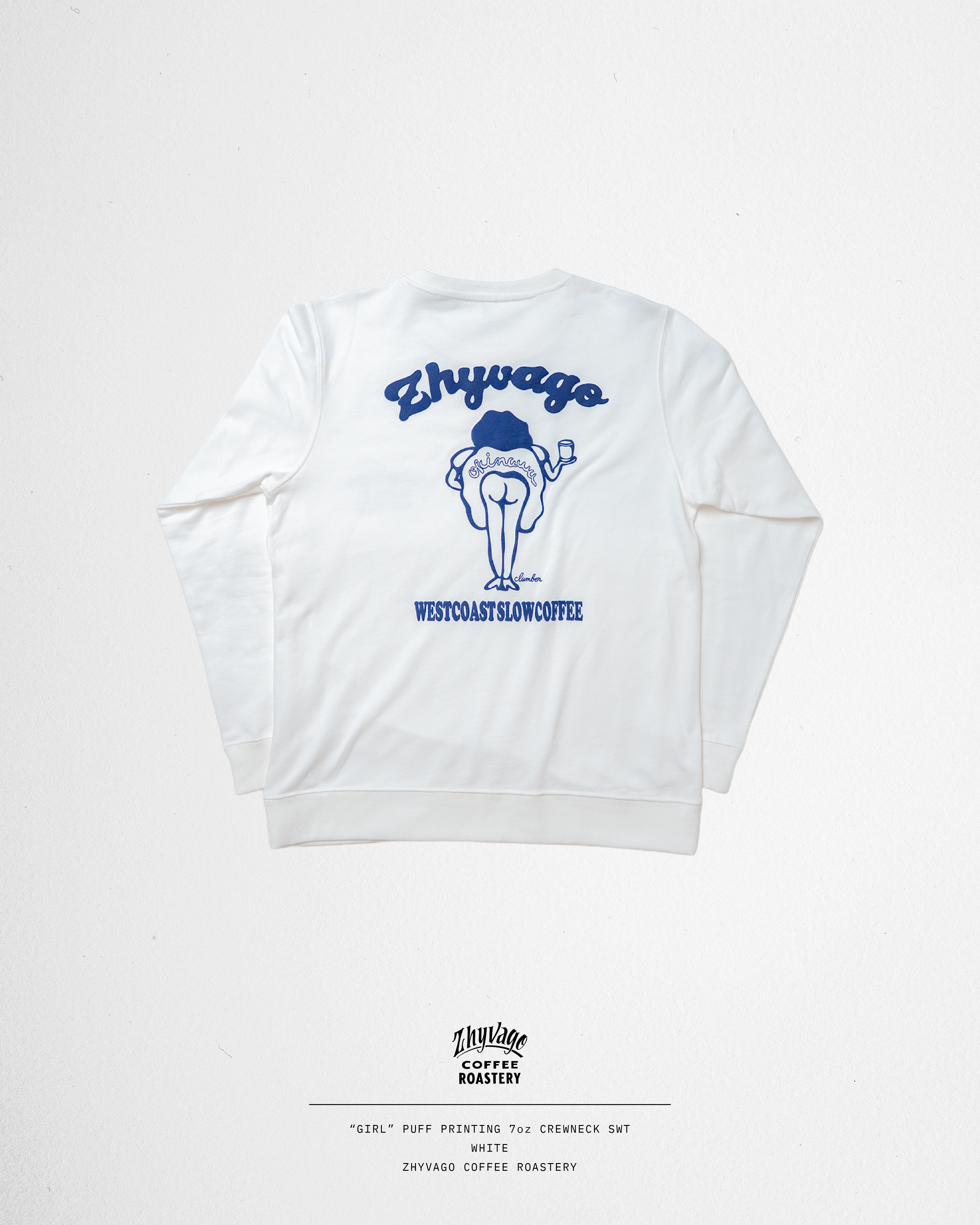 -Girl- Puff Printing 7oz Crew neck Sweat