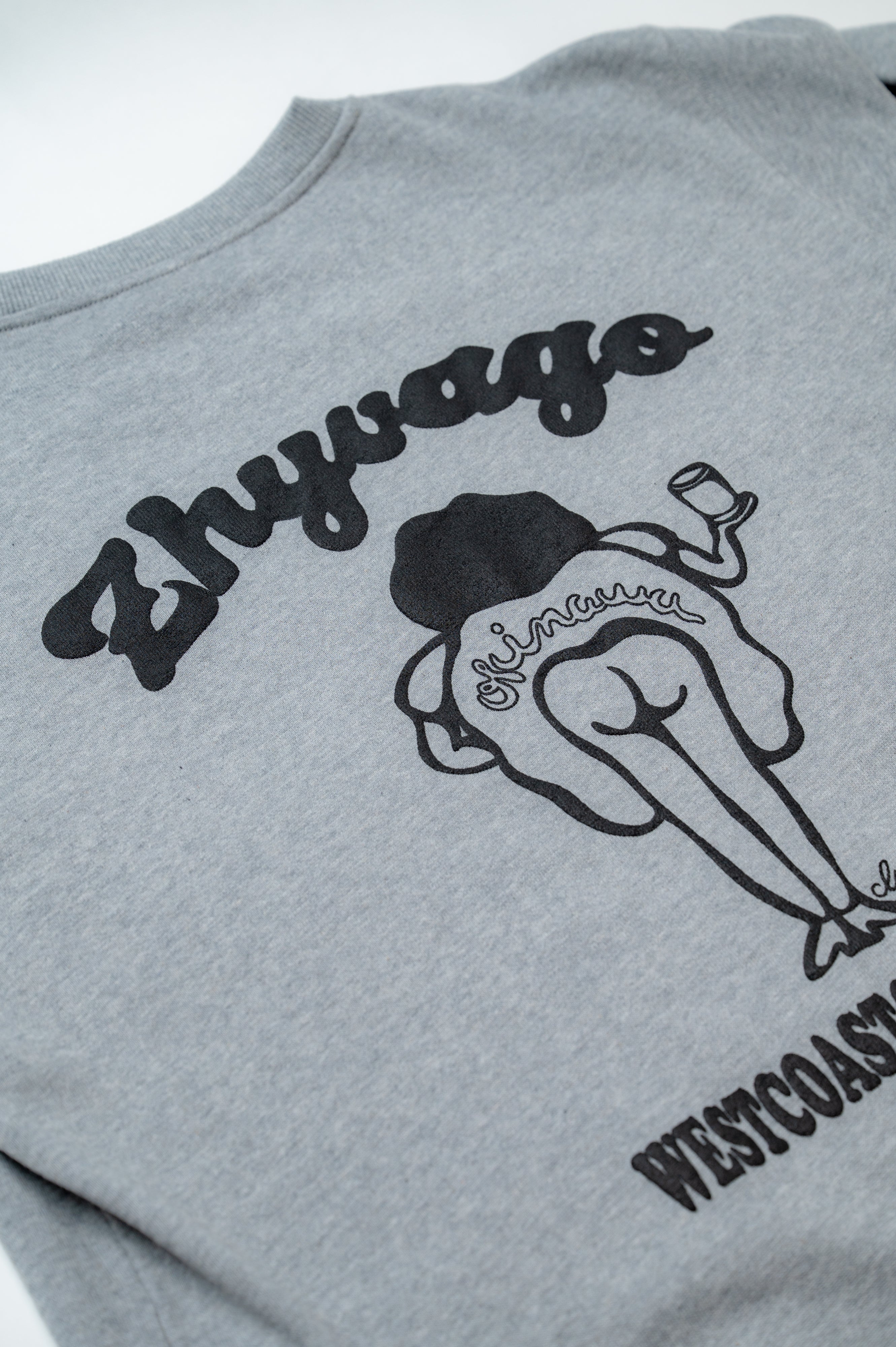 -Girl- Puff Printing 7oz Crew neck Sweat