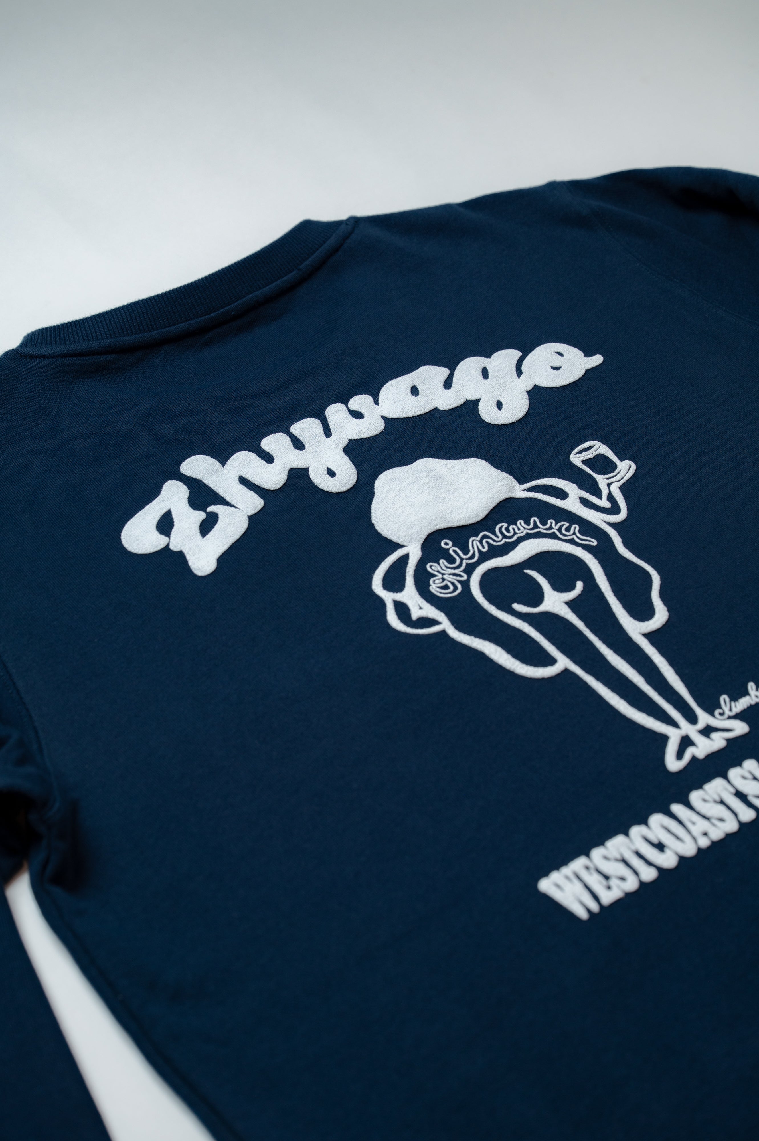 -Girl- Puff Printing 7oz Crew neck Sweat