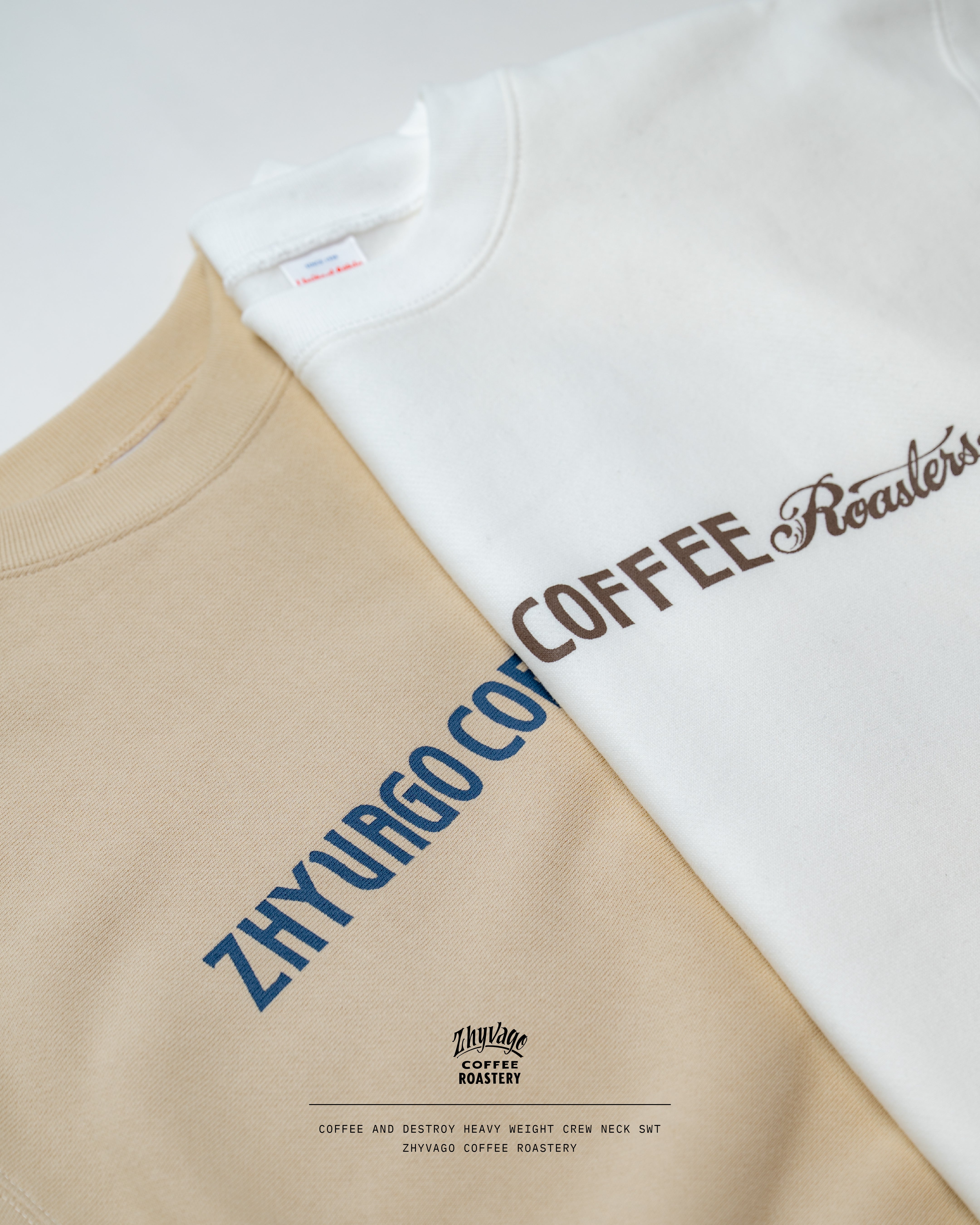 Coffee and Destroy heavy weight crew neck sweat (裏起毛)
