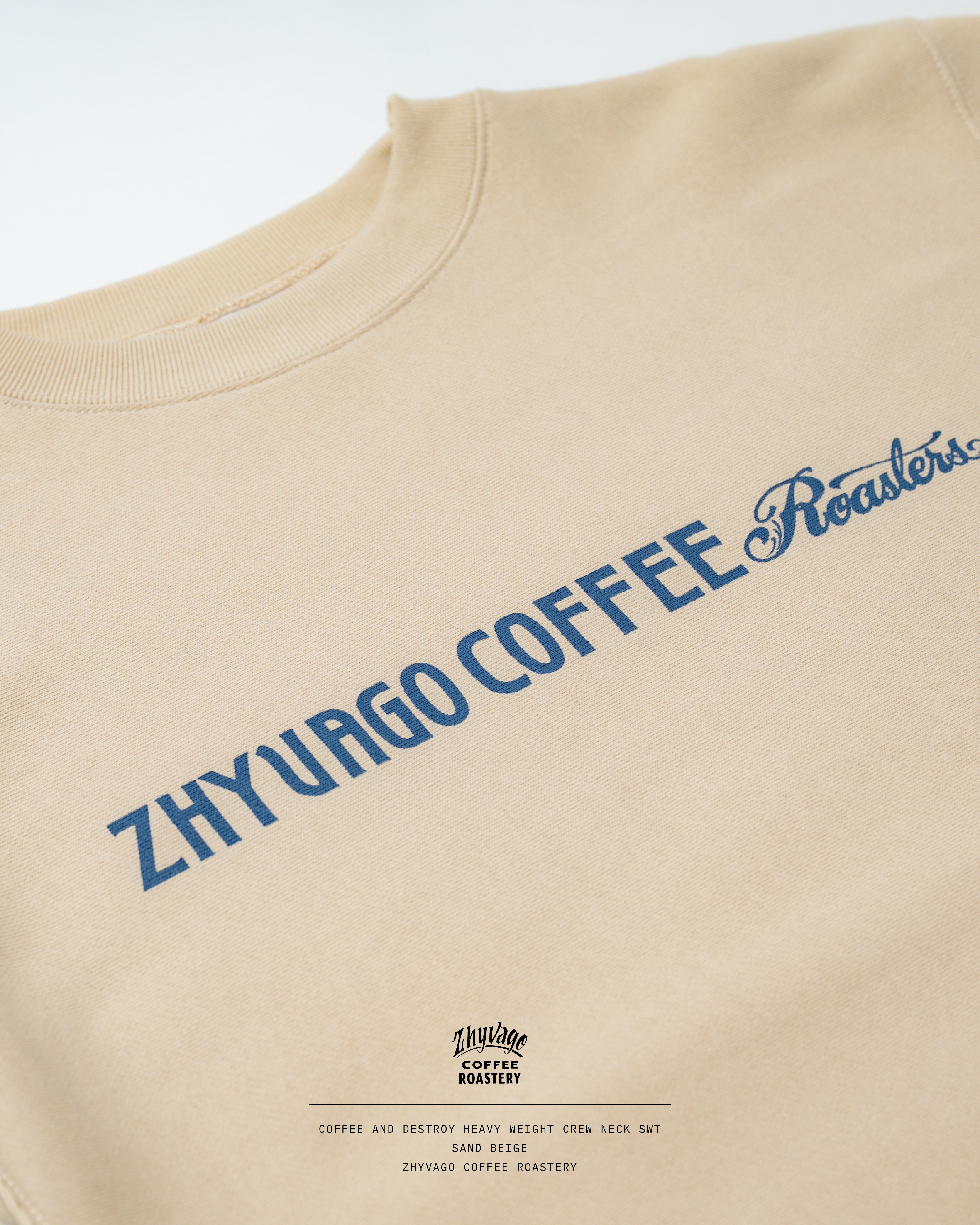 Coffee and Destroy heavy weight crew neck sweat (裏起毛)