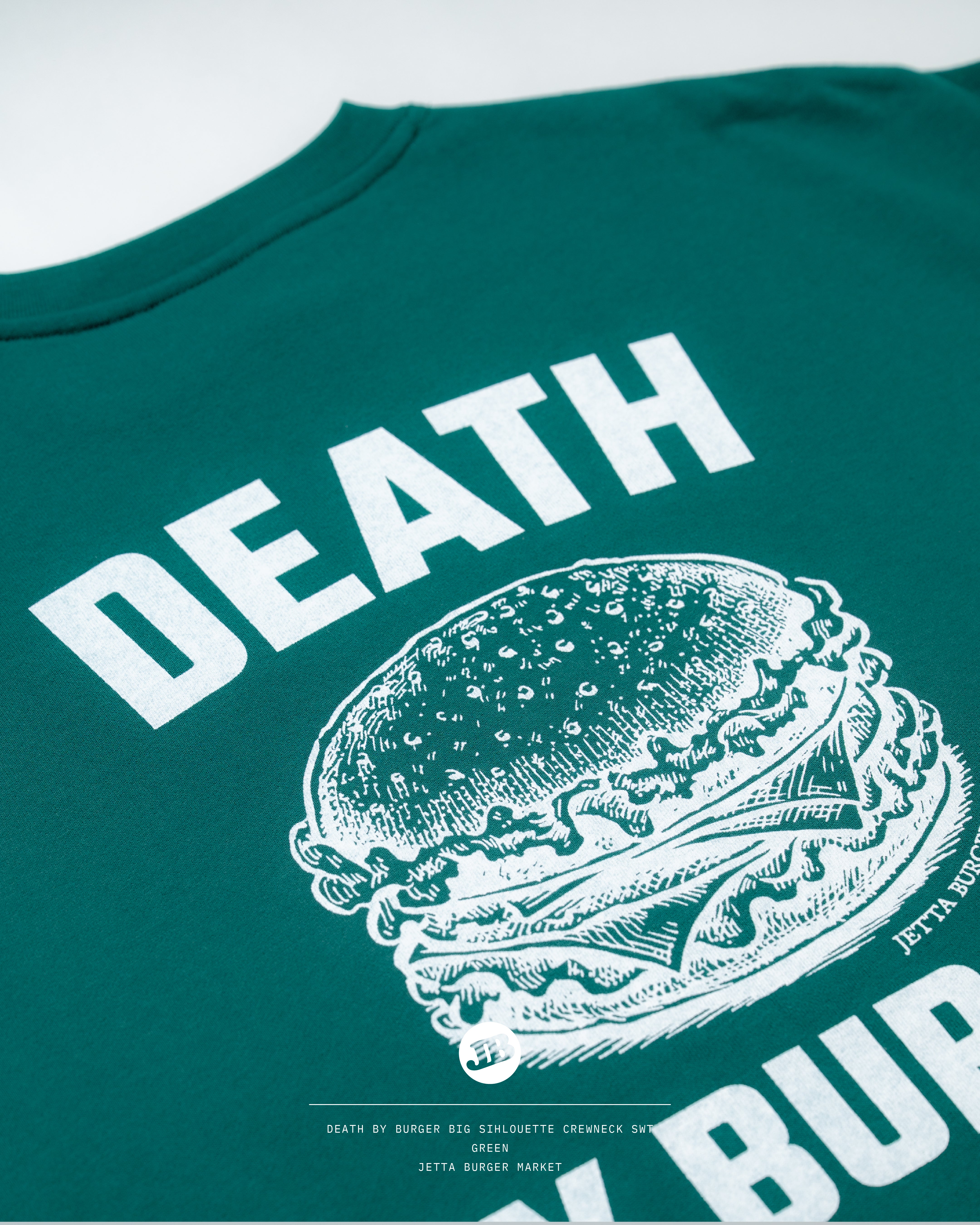 DEATH by BURGER Big Silhouette crew neck sweat