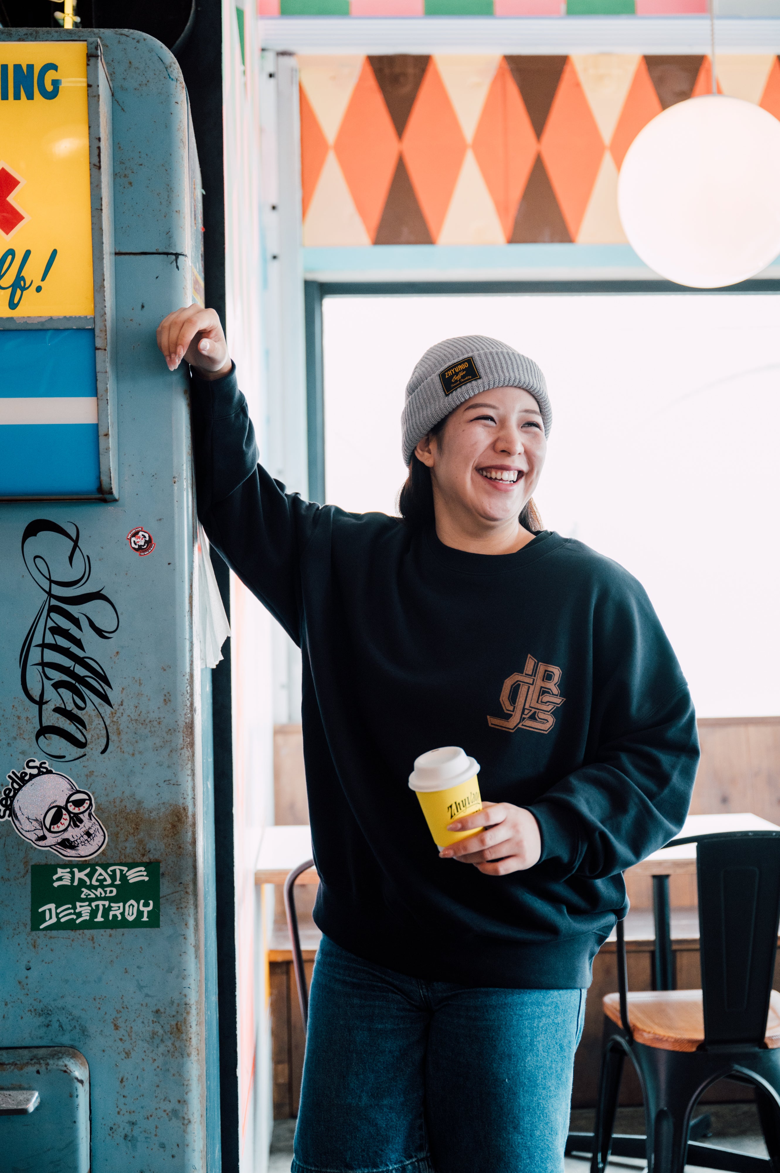 DEATH by BURGER Big Silhouette crew neck sweat