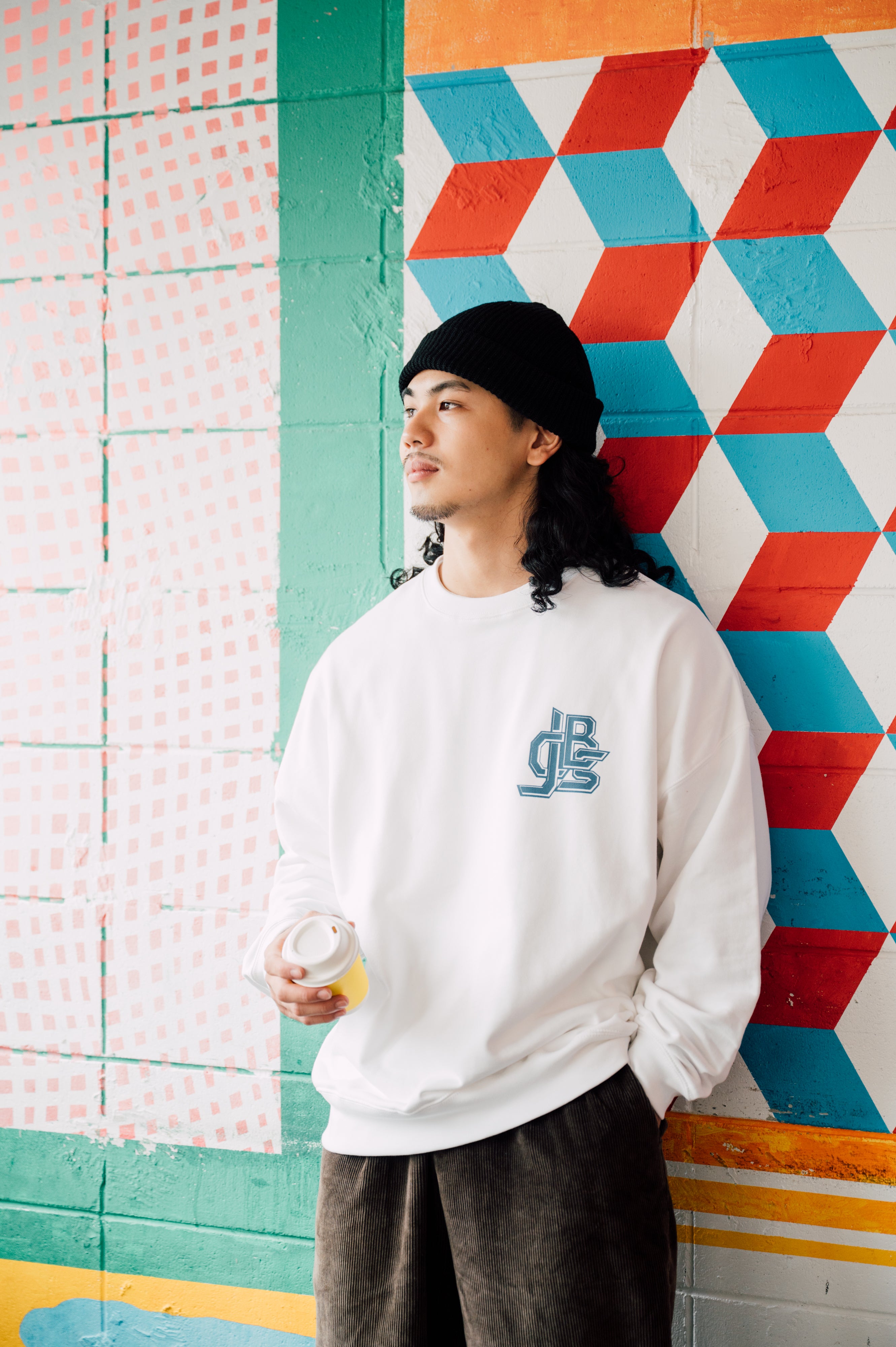 DEATH by BURGER Big Silhouette crew neck sweat