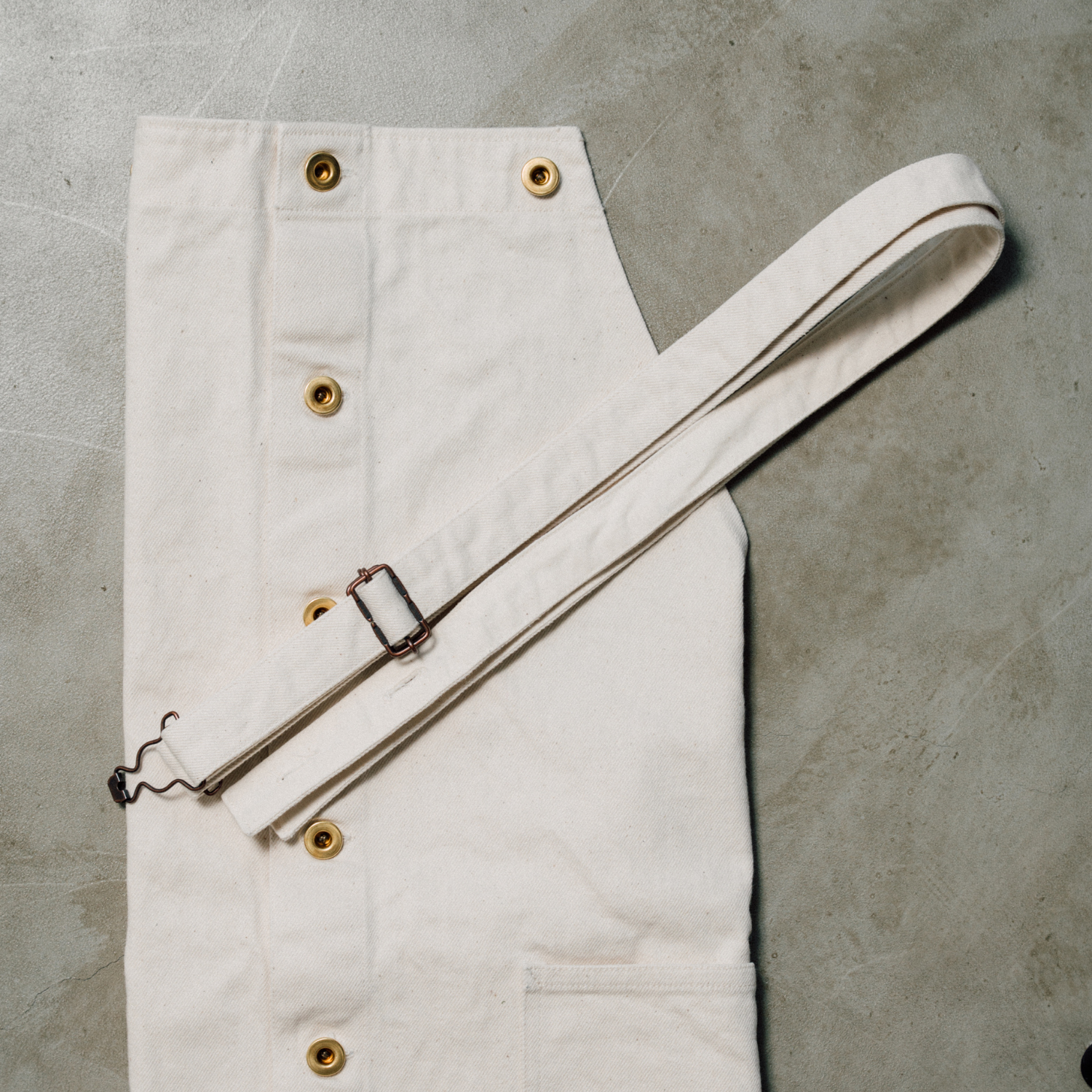 APRON - SKULE -【White Selvedge Denim】15.5oz