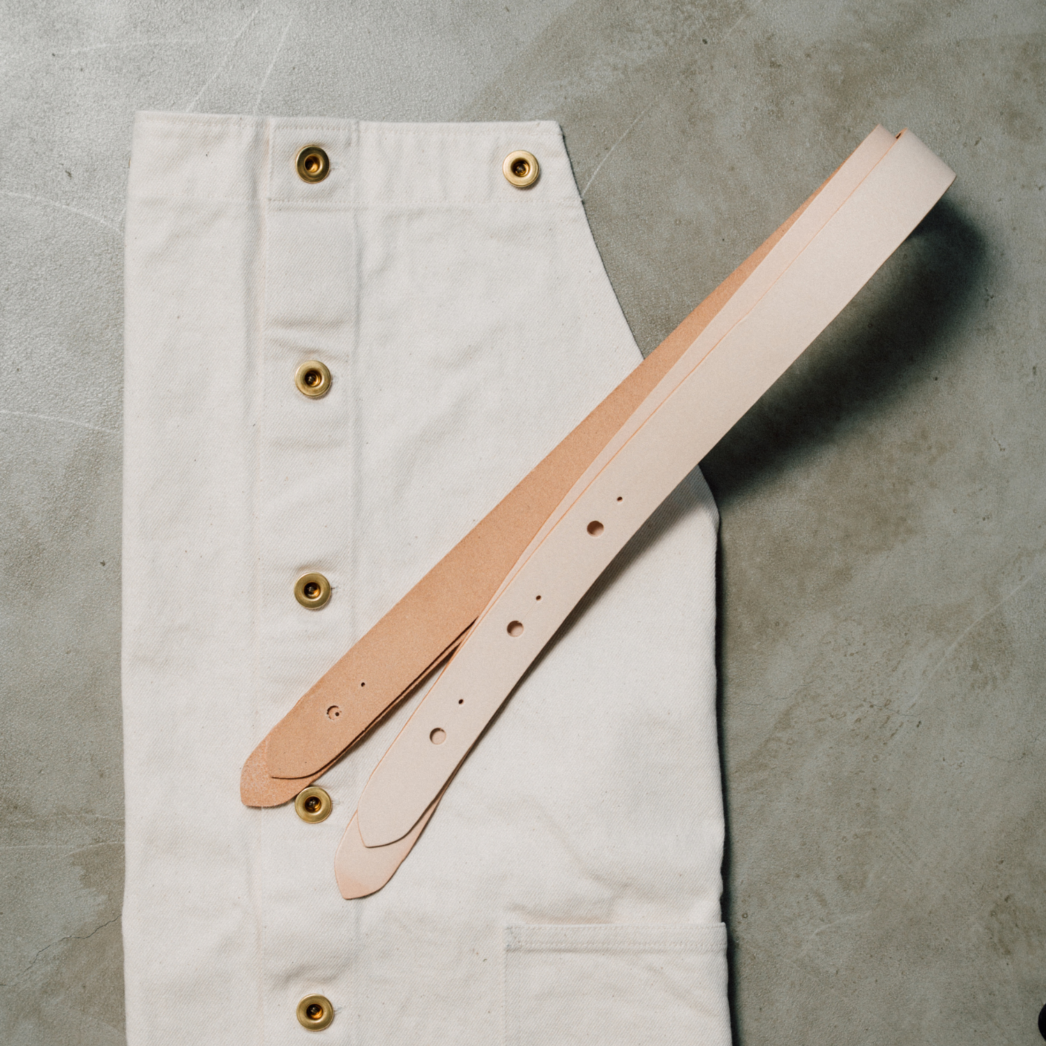 APRON - SKULE -【White Selvedge Denim】15.5oz