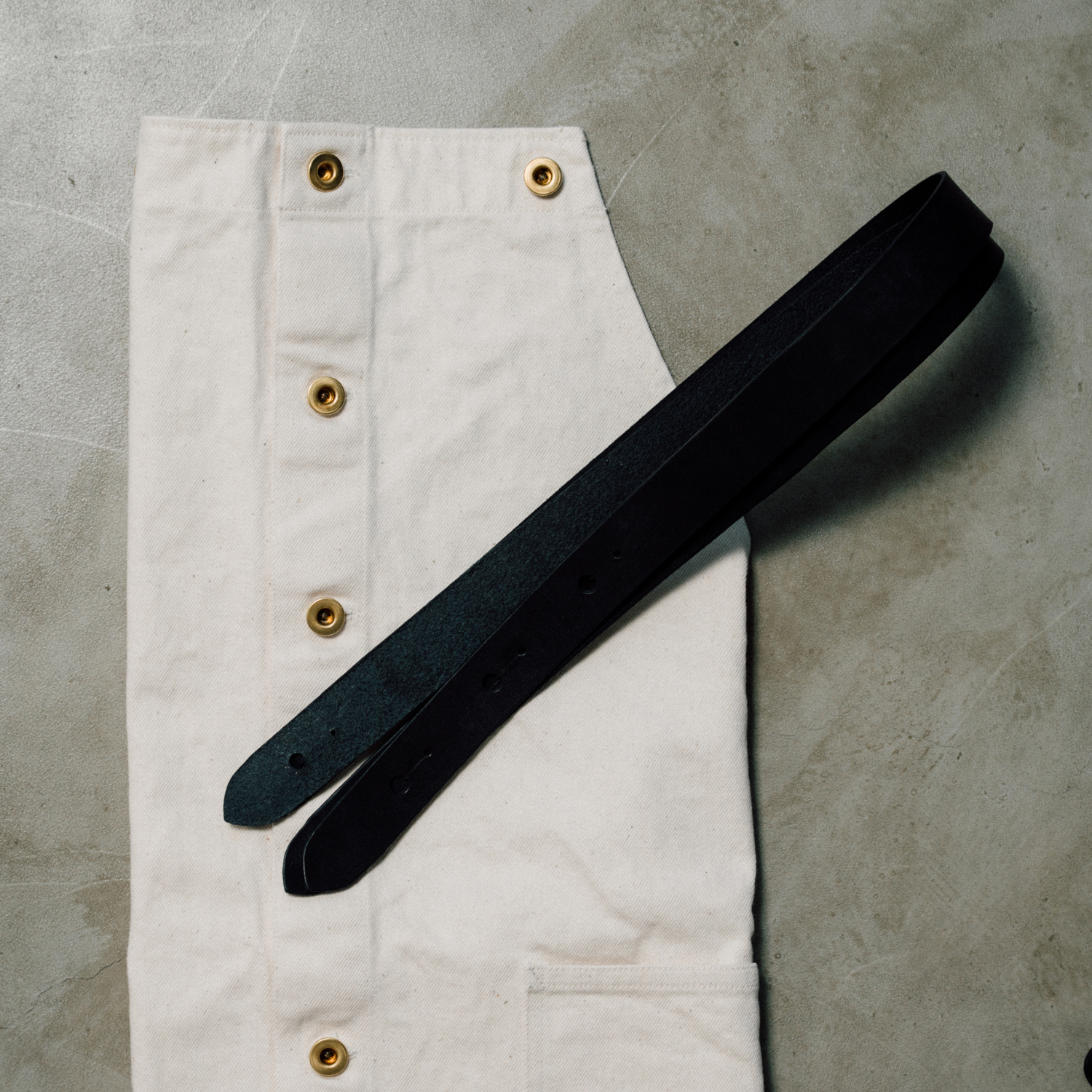 APRON - SKULE -【White Selvedge Denim】15.5oz