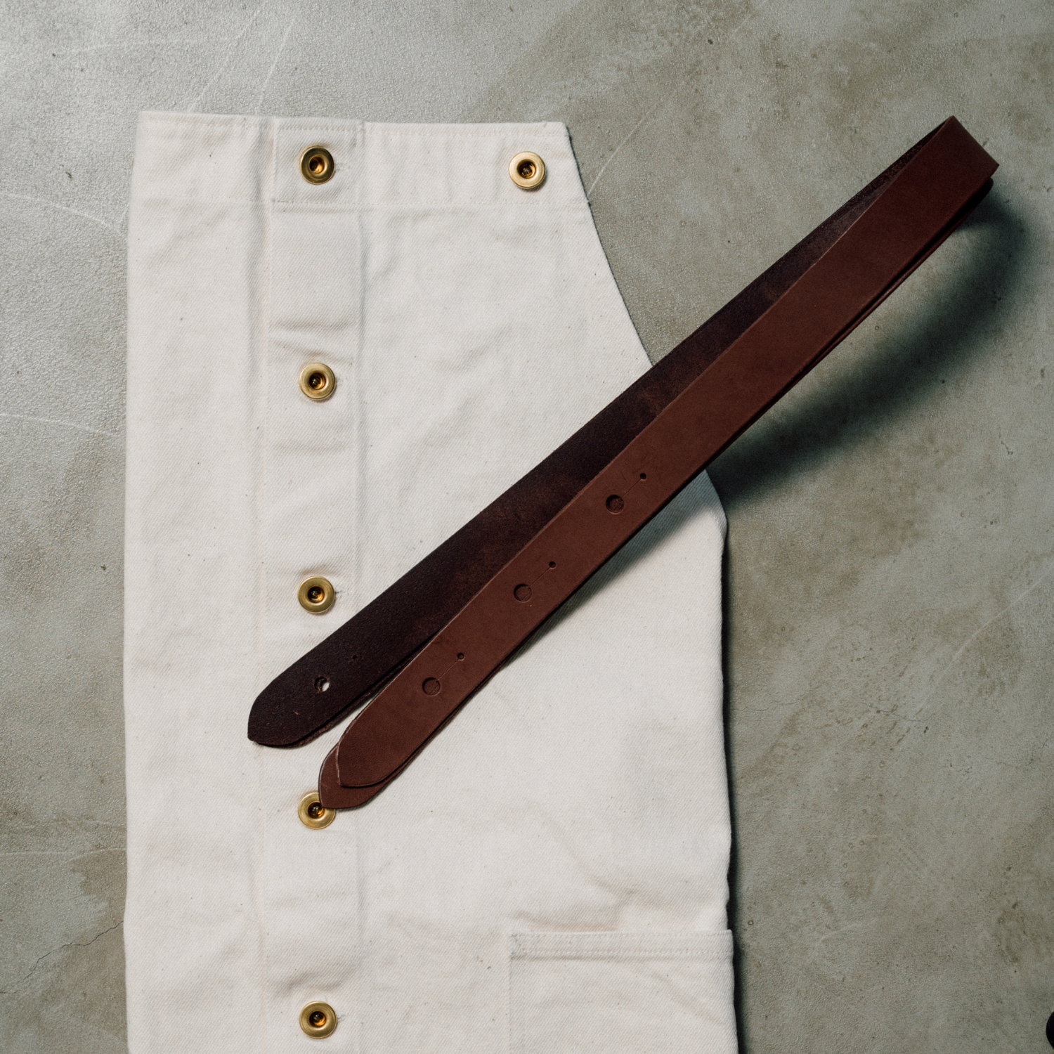 APRON - SKULE -【White Selvedge Denim】15.5oz
