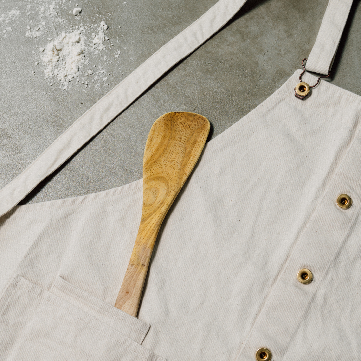 APRON - SKULE -【White Selvedge Denim】15.5oz