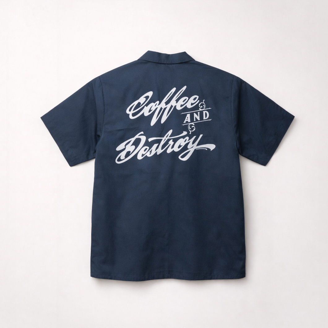 COFFEE & DESTROY Patch Open Shirt
