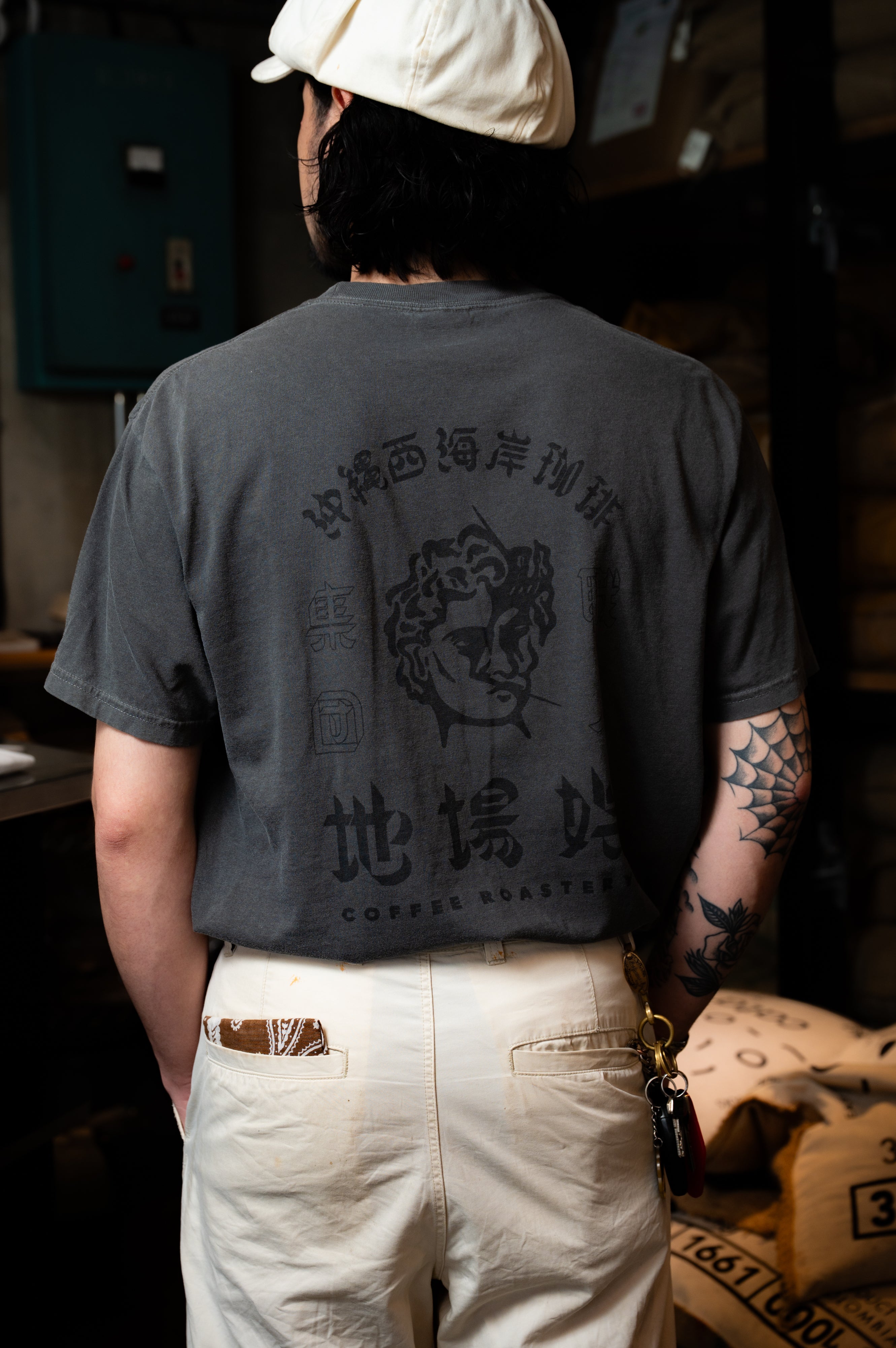 地場娯 珈琲職人集団 Garment dye T-shirt