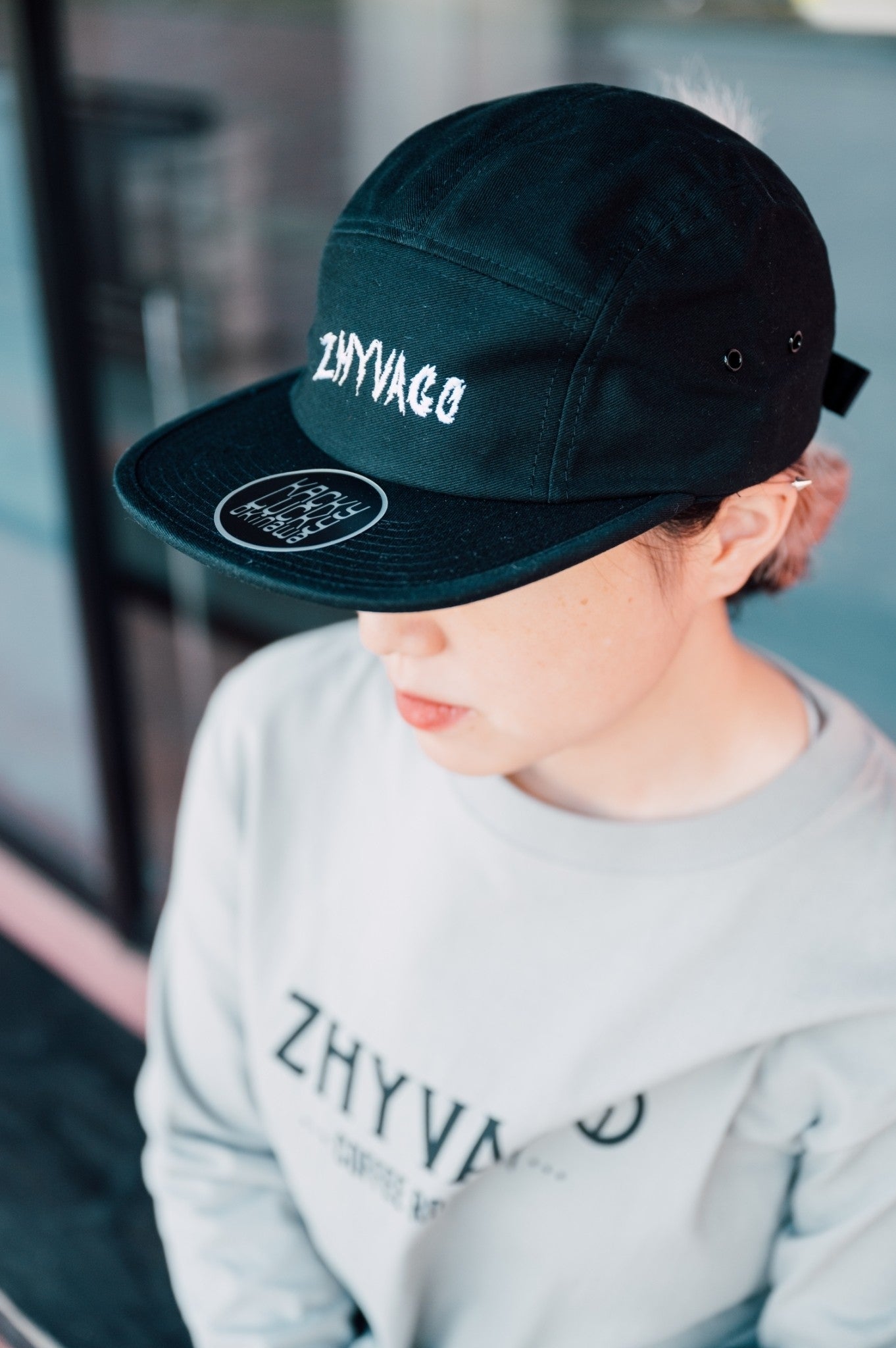 ZHYVAGO Grunge logo JET CAP