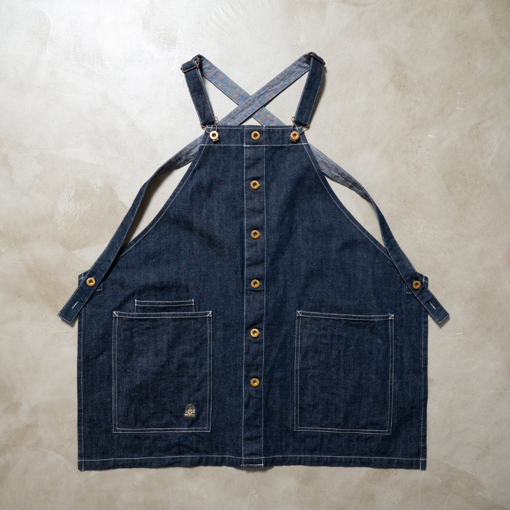 APRON - SKULE -【 Indigo Selvedge Denim 】14oz