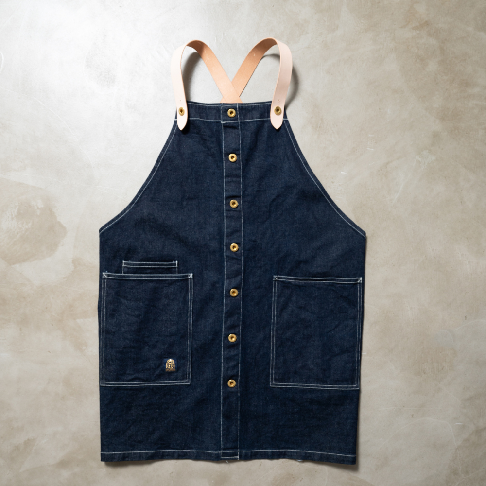 APRON - SKULE -【 Indigo Selvedge Denim 】14oz