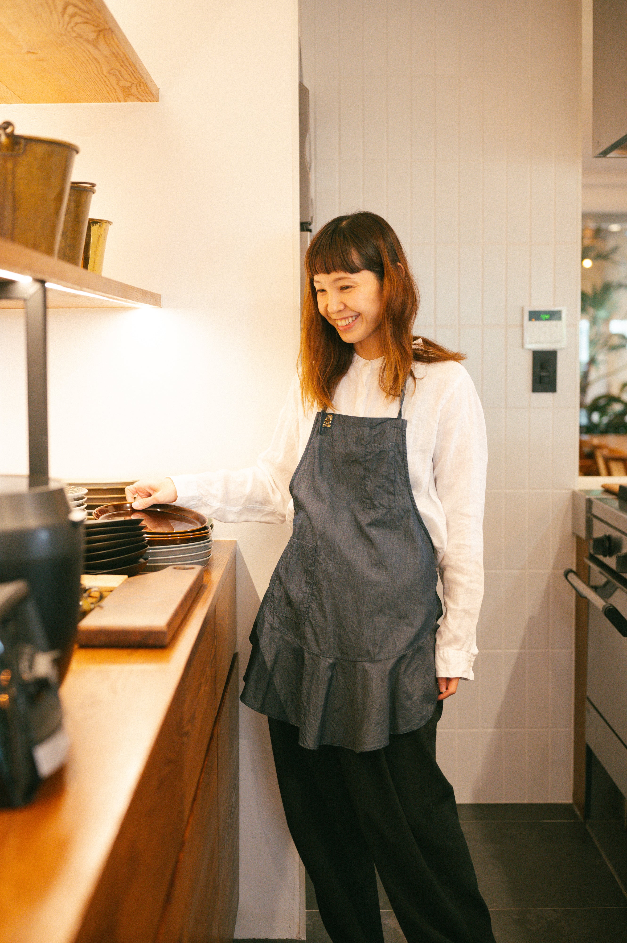 APRON - Angie -【 Thin Denim 】