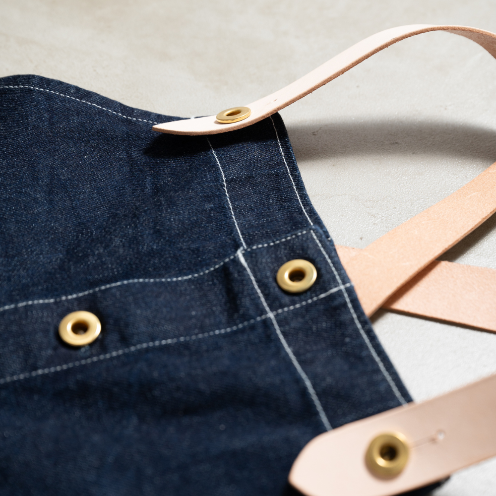 APRON - SKULE -【 Indigo Selvedge Denim 】14oz