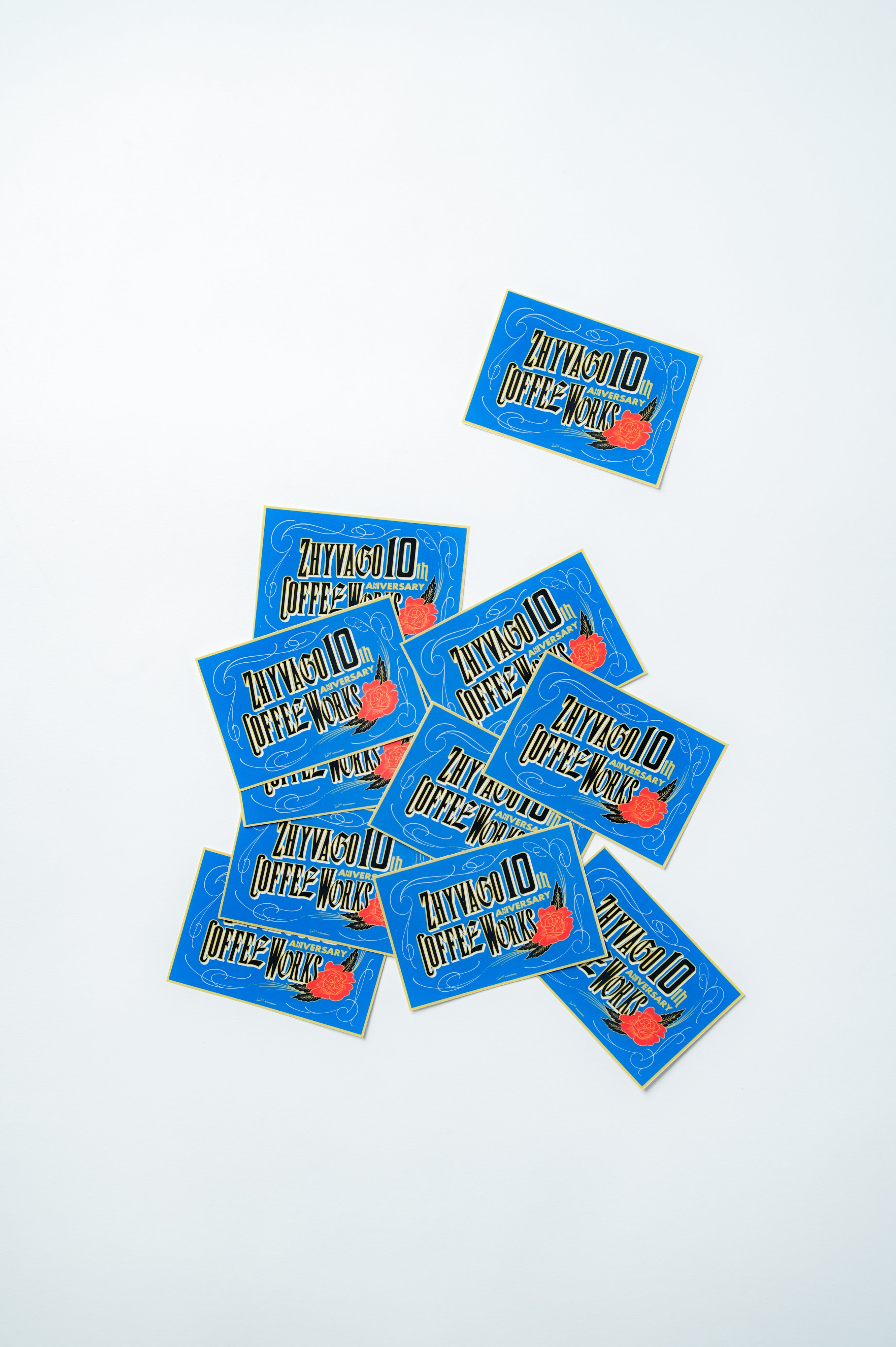 ZHYVAGO COFFEE WORKS 10th Anniversary sticker by KACKY
