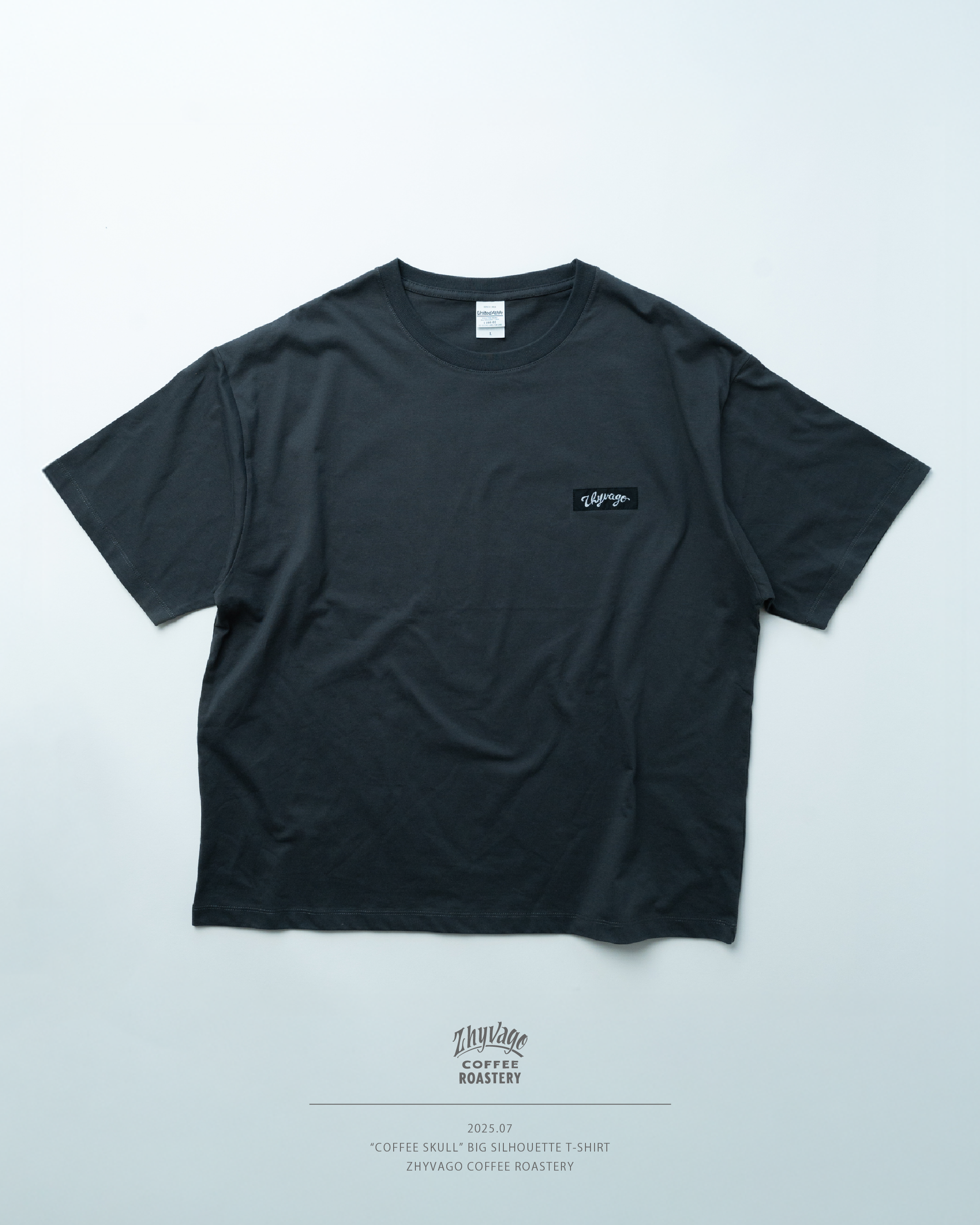 COFFEE SKULL Box Silhouette T-shirt