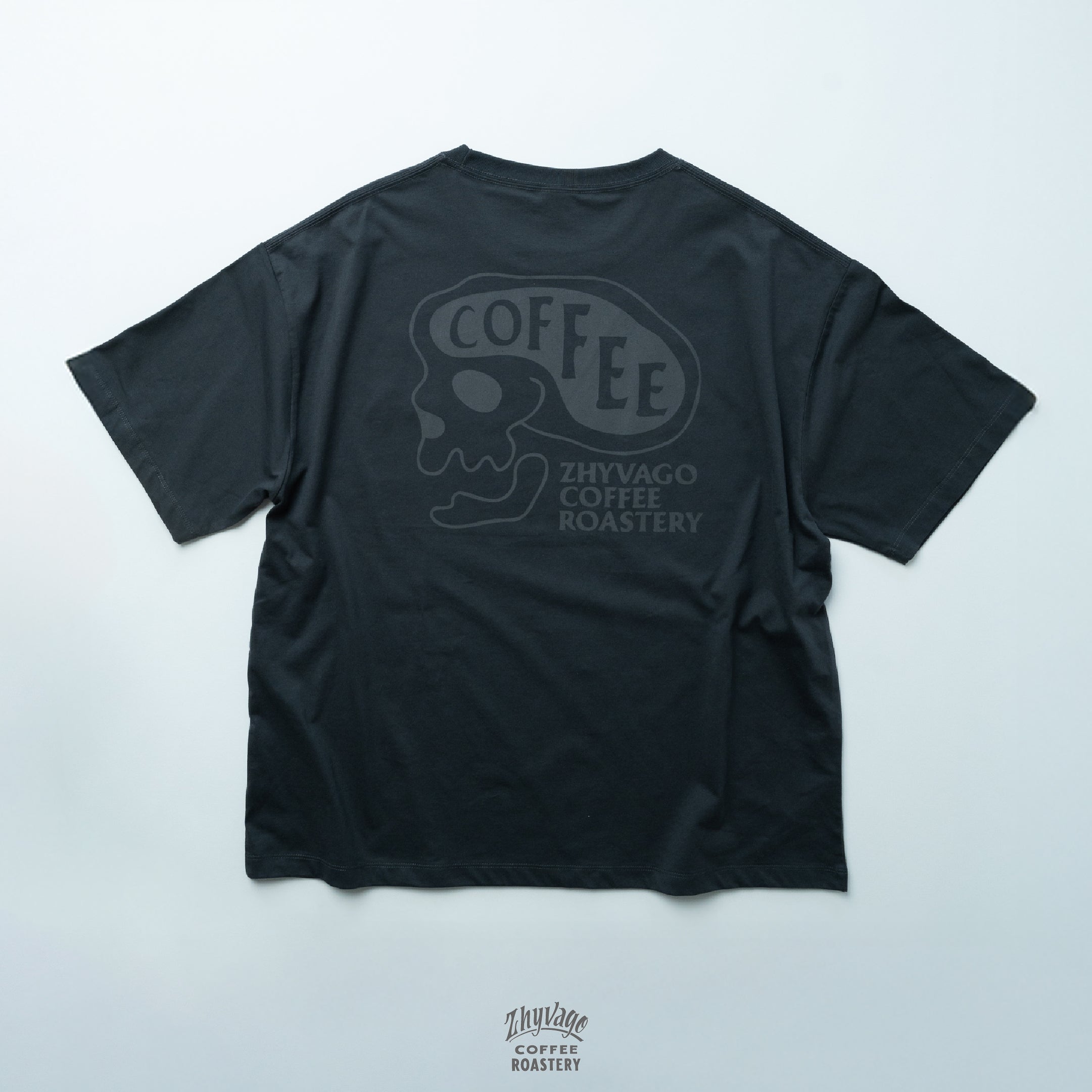 COFFEE SKULL Box Silhouette T-shirt