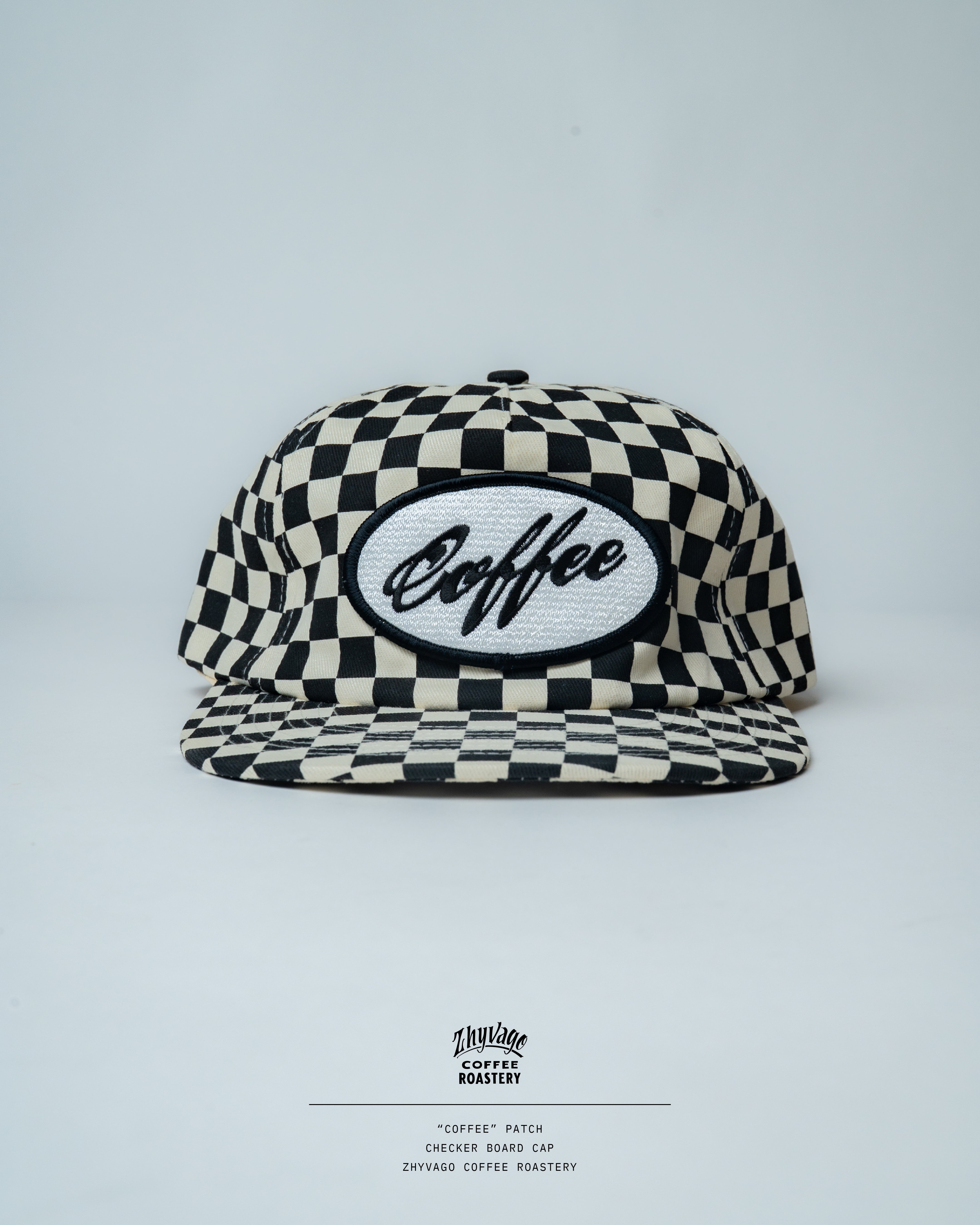 COFFEE patch Checkerboard Cap