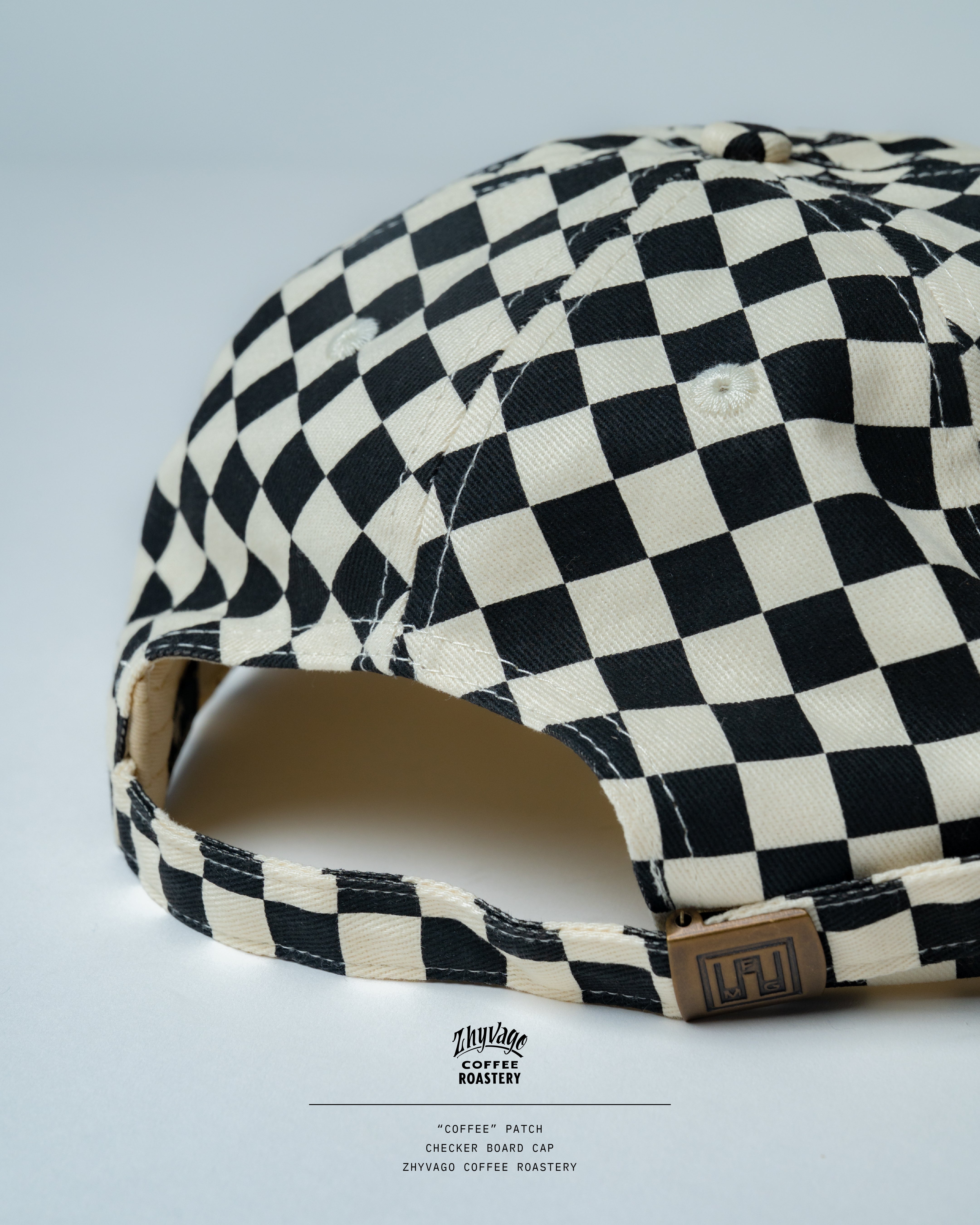 COFFEE patch Checkerboard Cap
