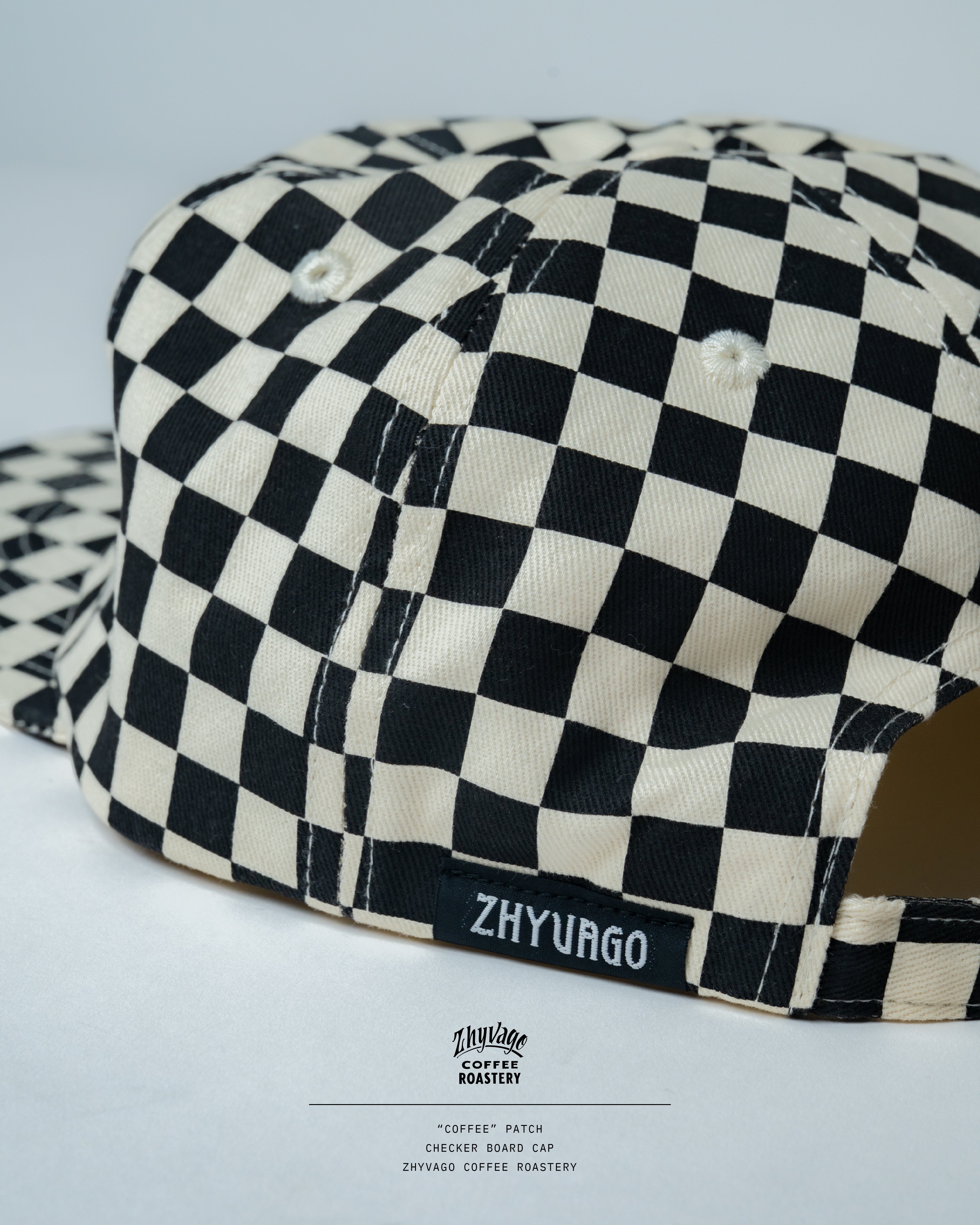 COFFEE patch Checkerboard Cap