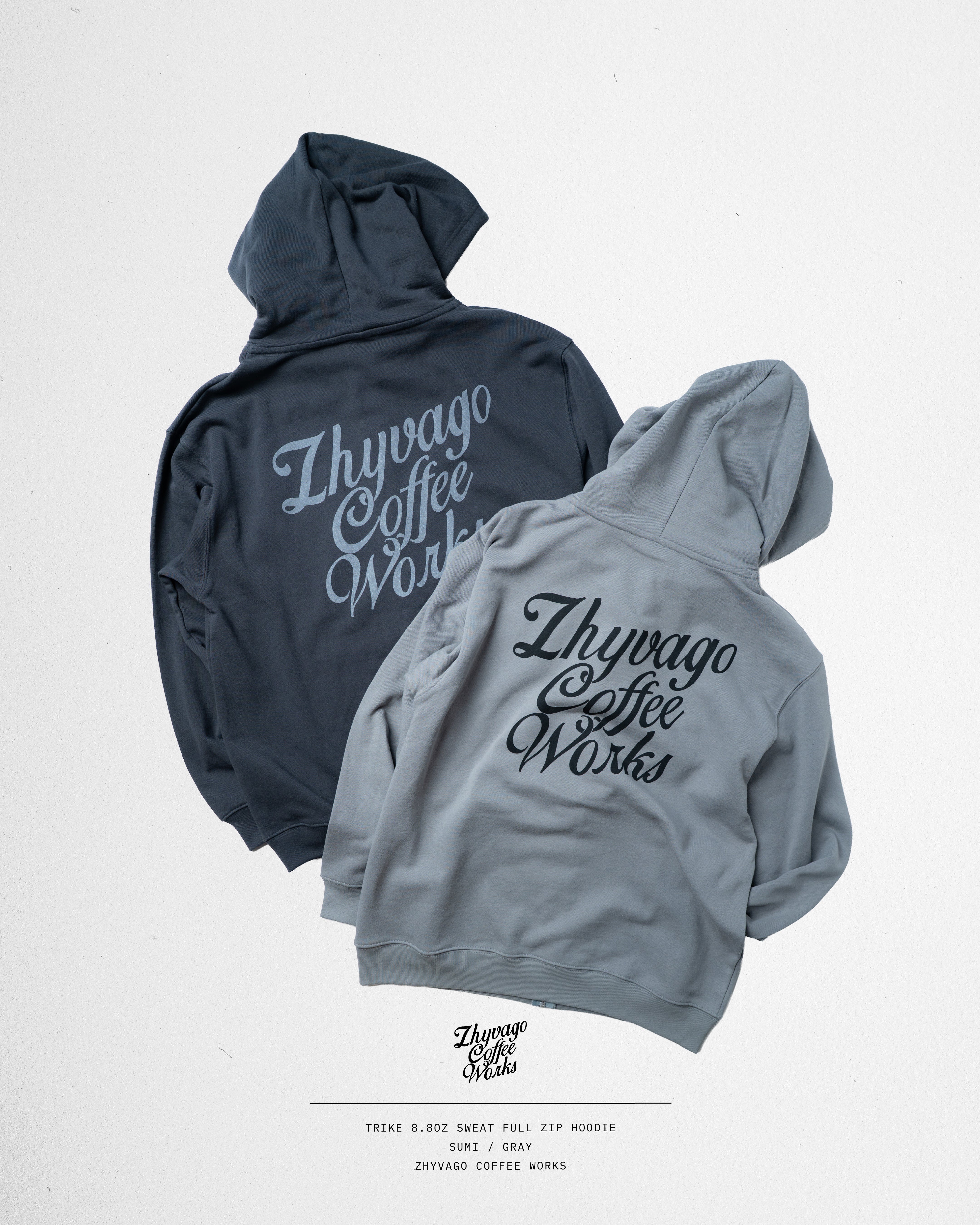 Zhyvago Coffee Works TRIKE Full Zip Hoodie