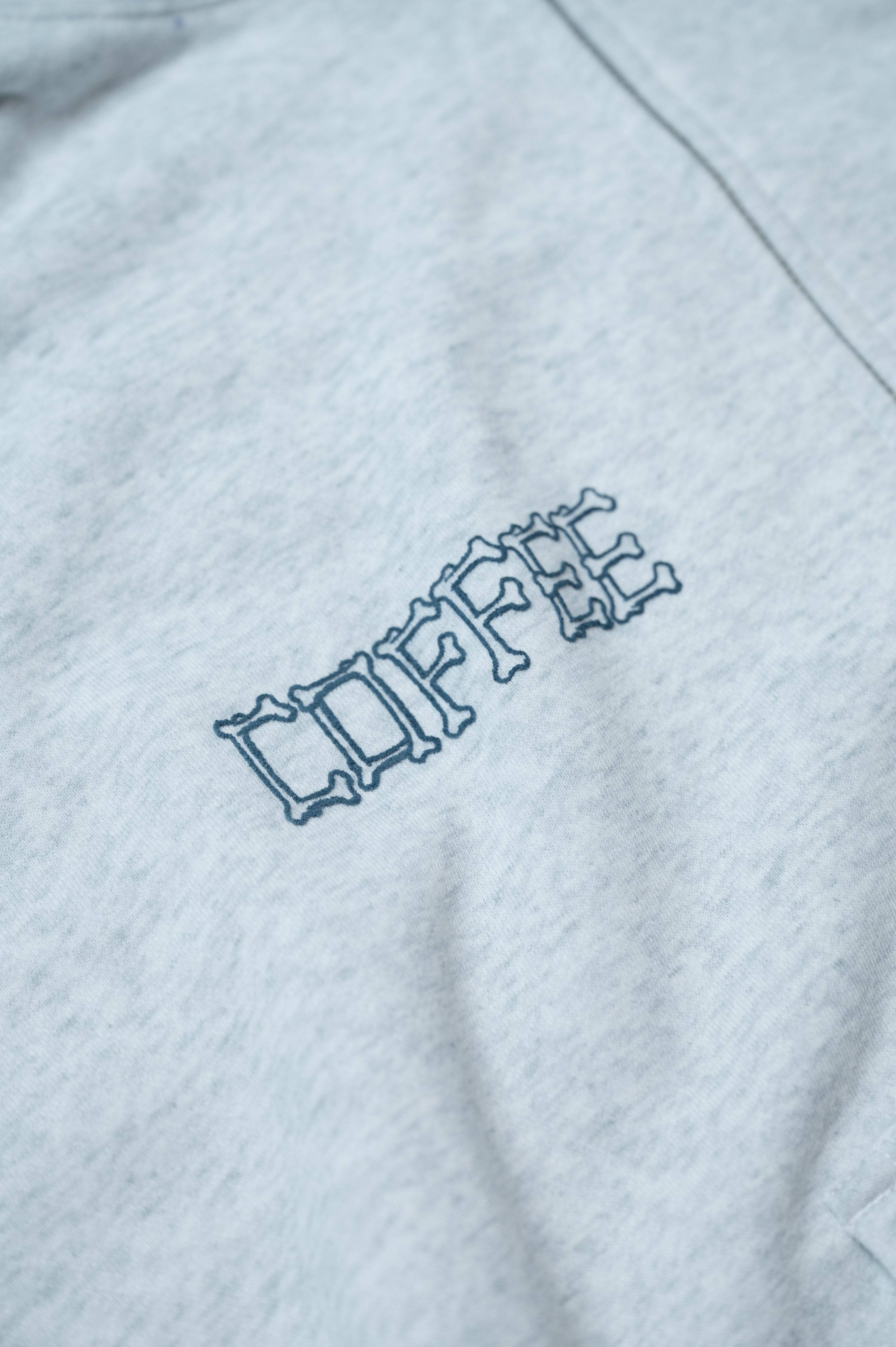 ZHYVAGO Bone Logo Puff Printing Box Silhouette full zip hoodie