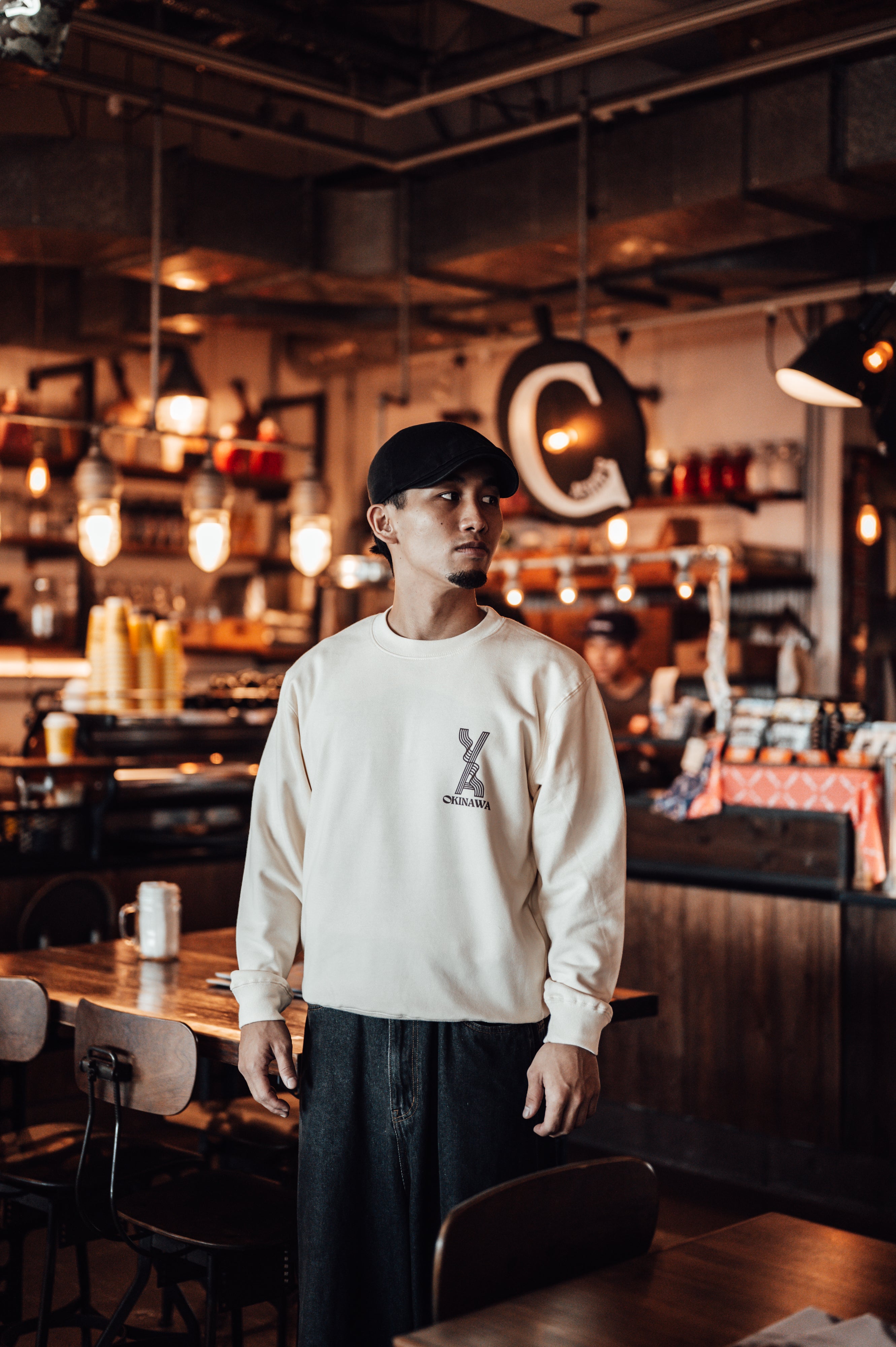 Vongo & Anchor Palm Tree crew neck SWT