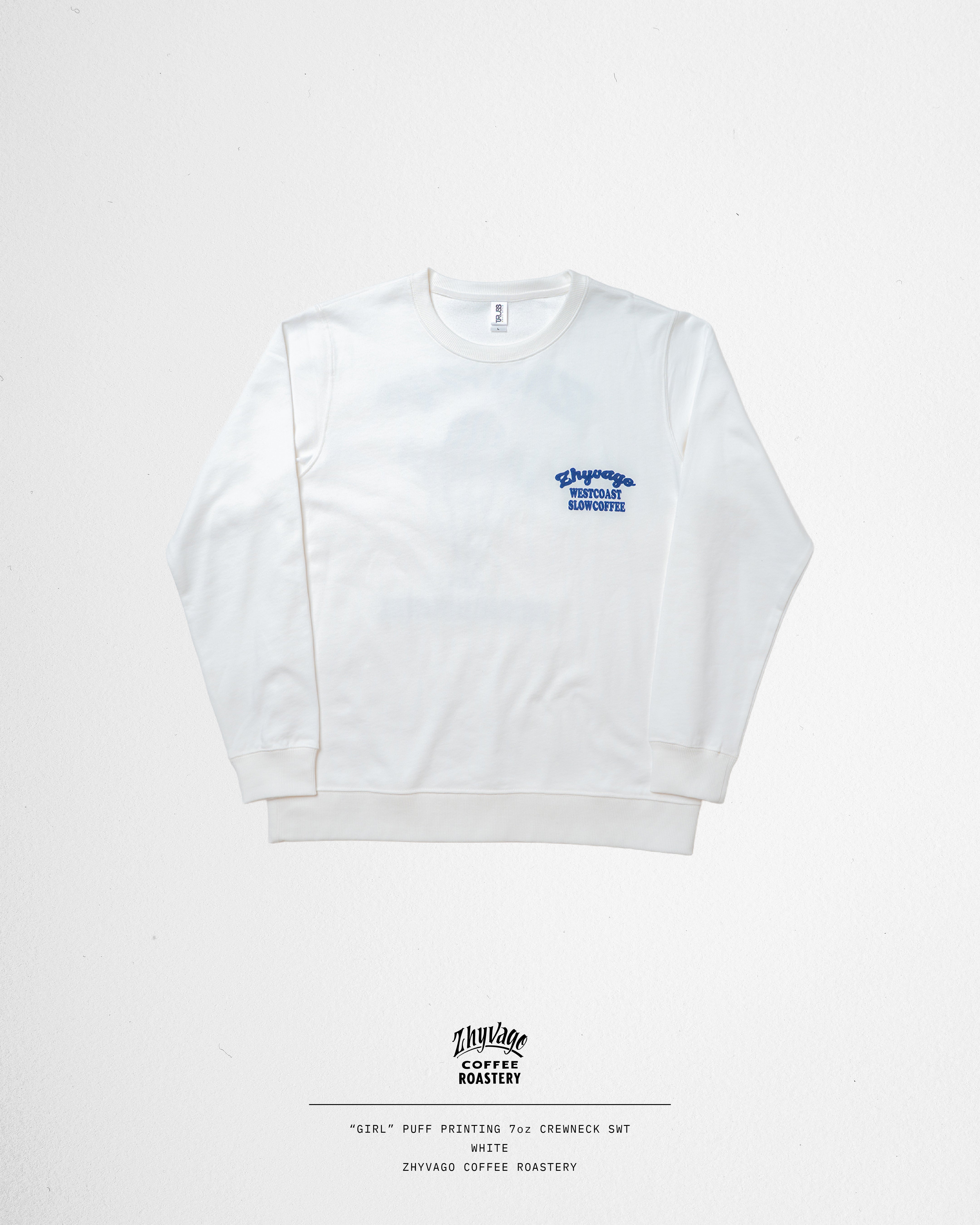 -Girl- Puff Printing 7oz Crew neck Sweat