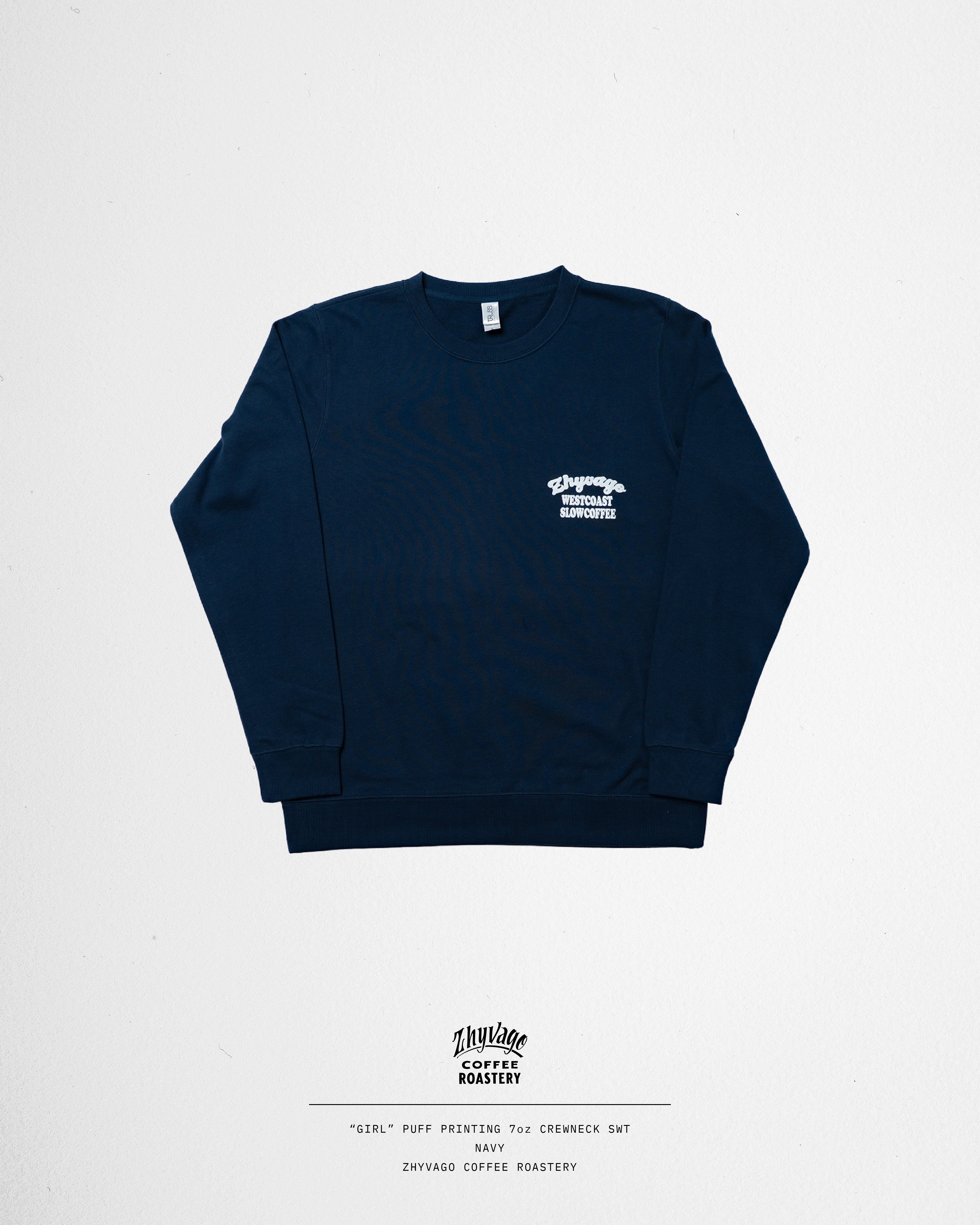 -Girl- Puff Printing 7oz Crew neck Sweat