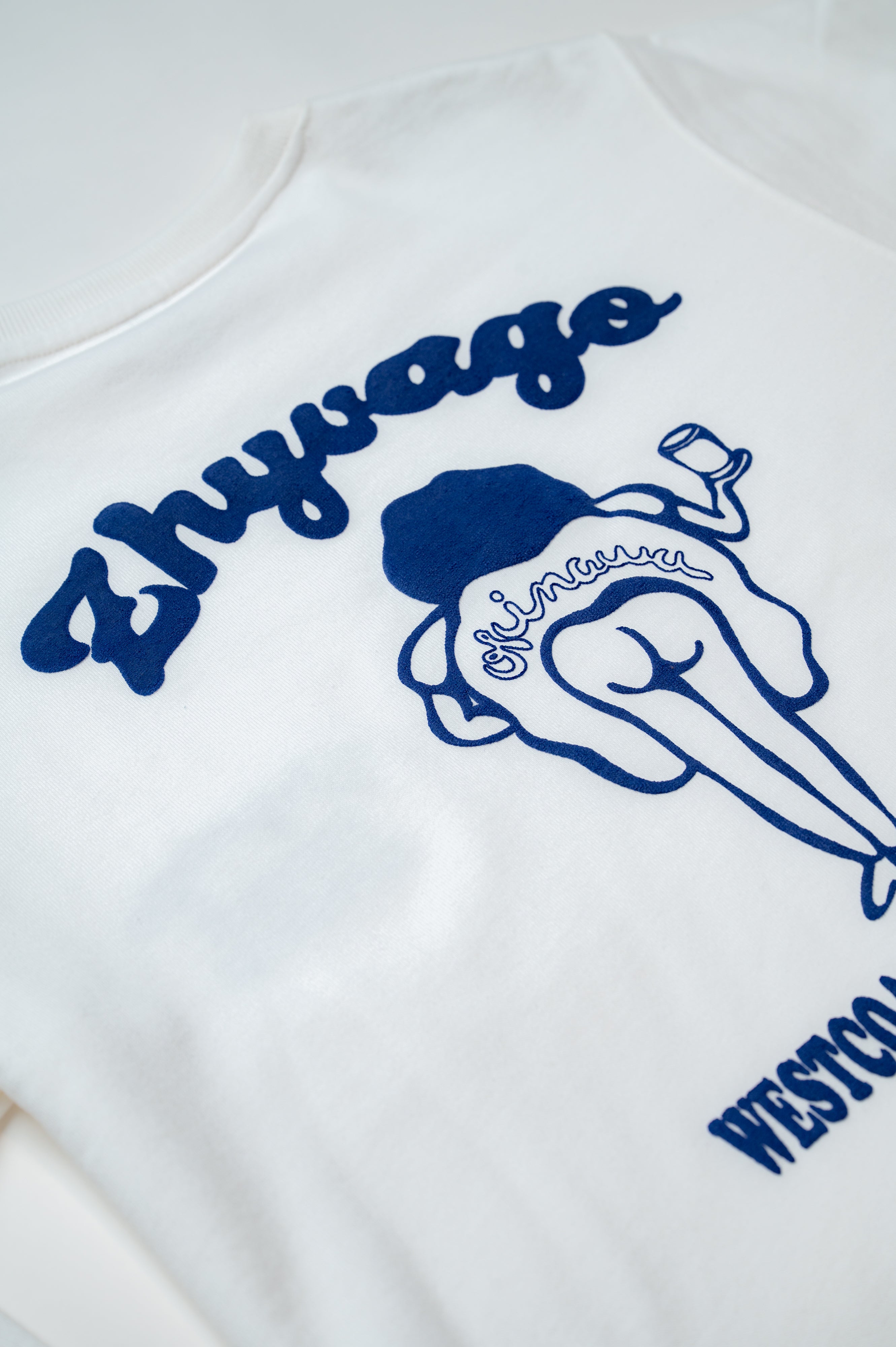 -Girl- Puff Printing 7oz Crew neck Sweat