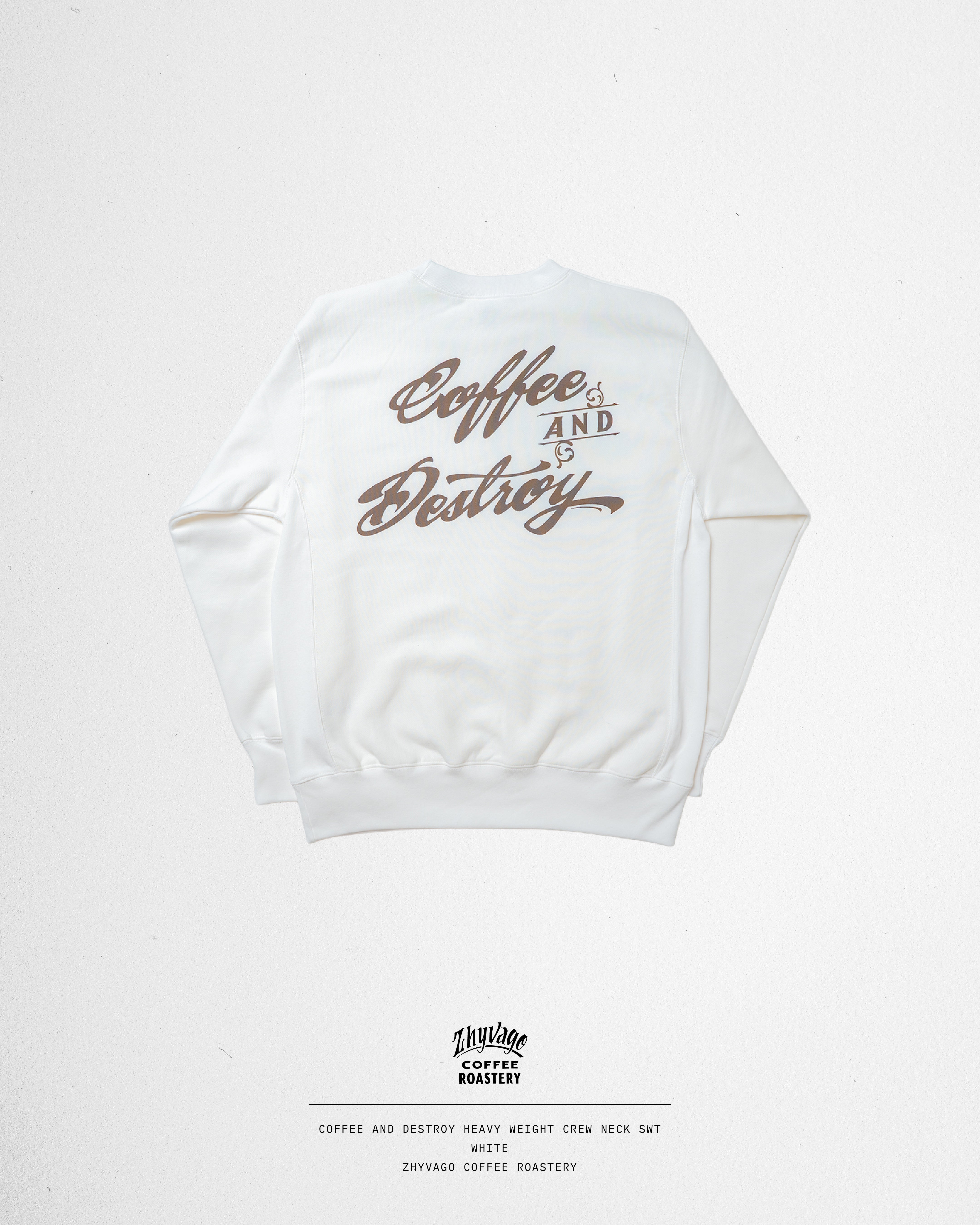 Coffee and Destroy heavy weight crew neck sweat (裏起毛)