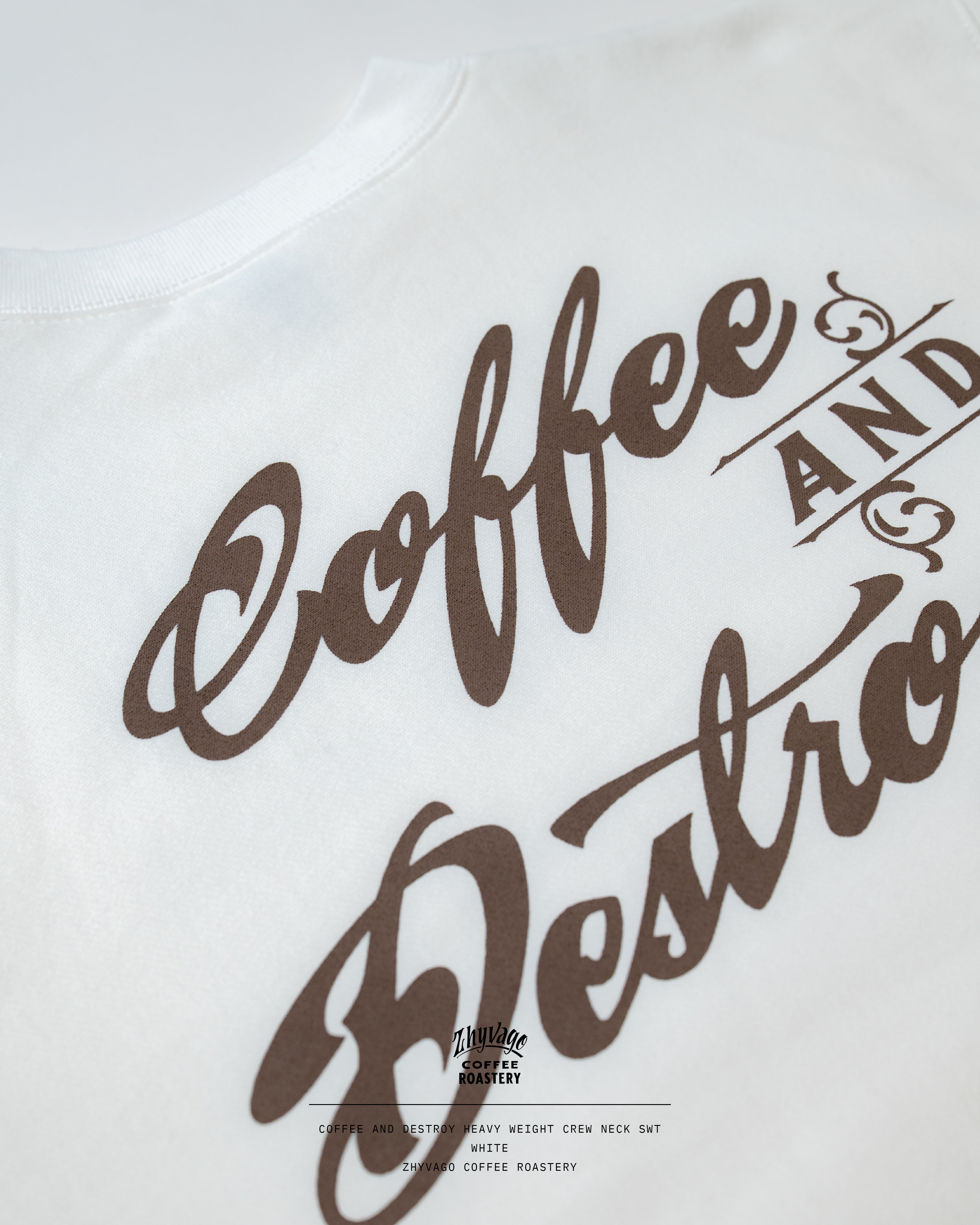Coffee and Destroy heavy weight crew neck sweat (裏起毛)