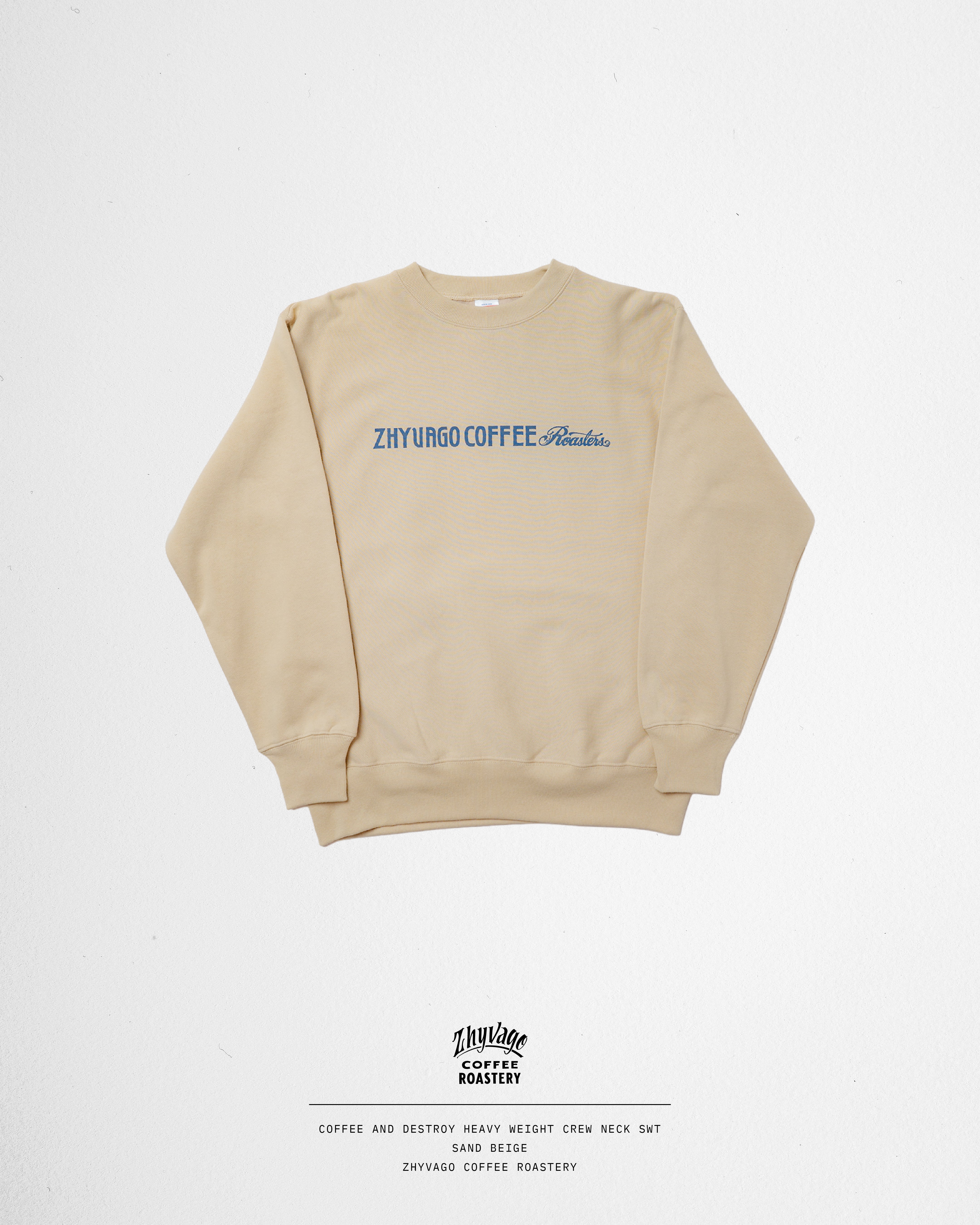 Coffee and Destroy heavy weight crew neck sweat (裏起毛)