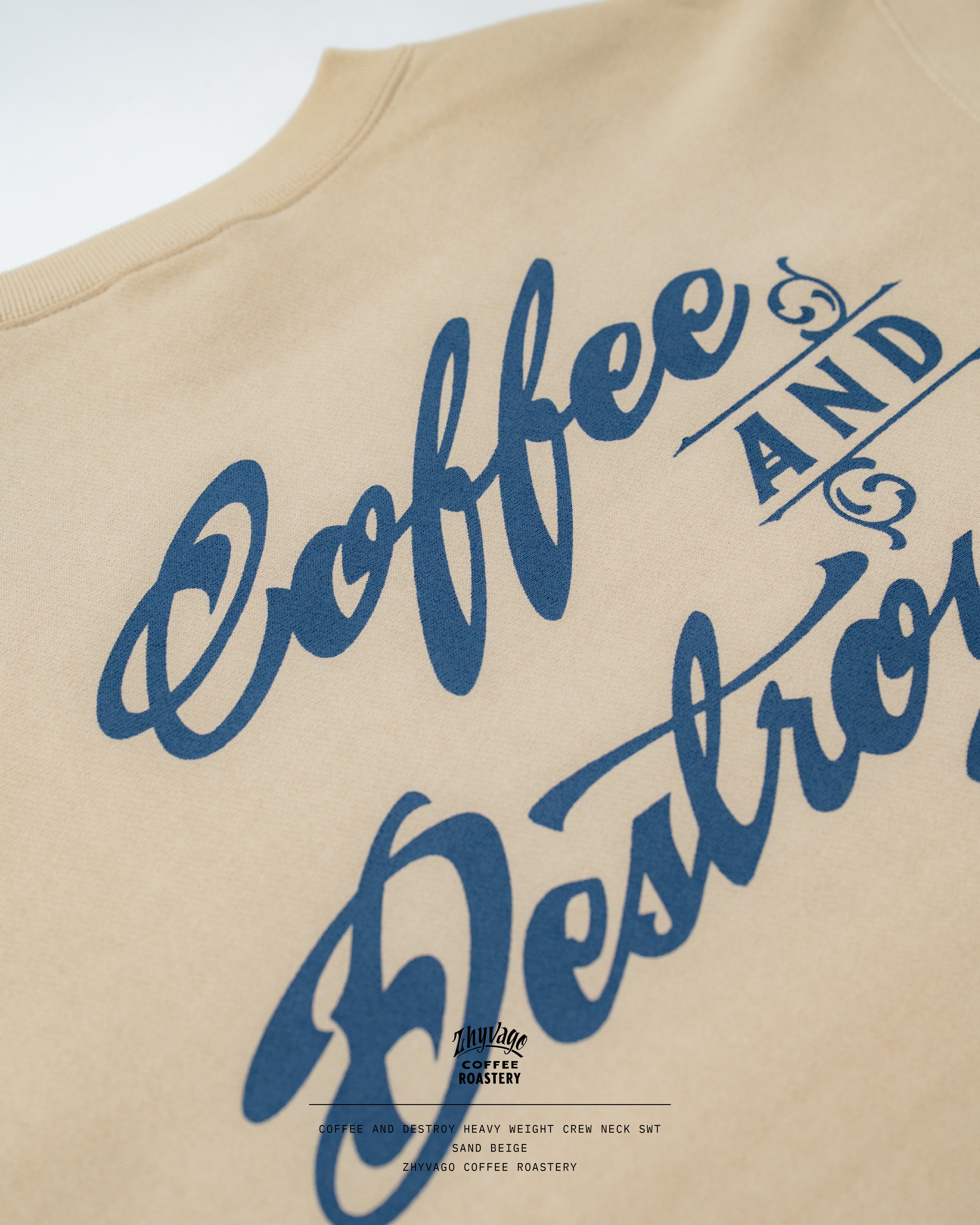 Coffee and Destroy heavy weight crew neck sweat (裏起毛)