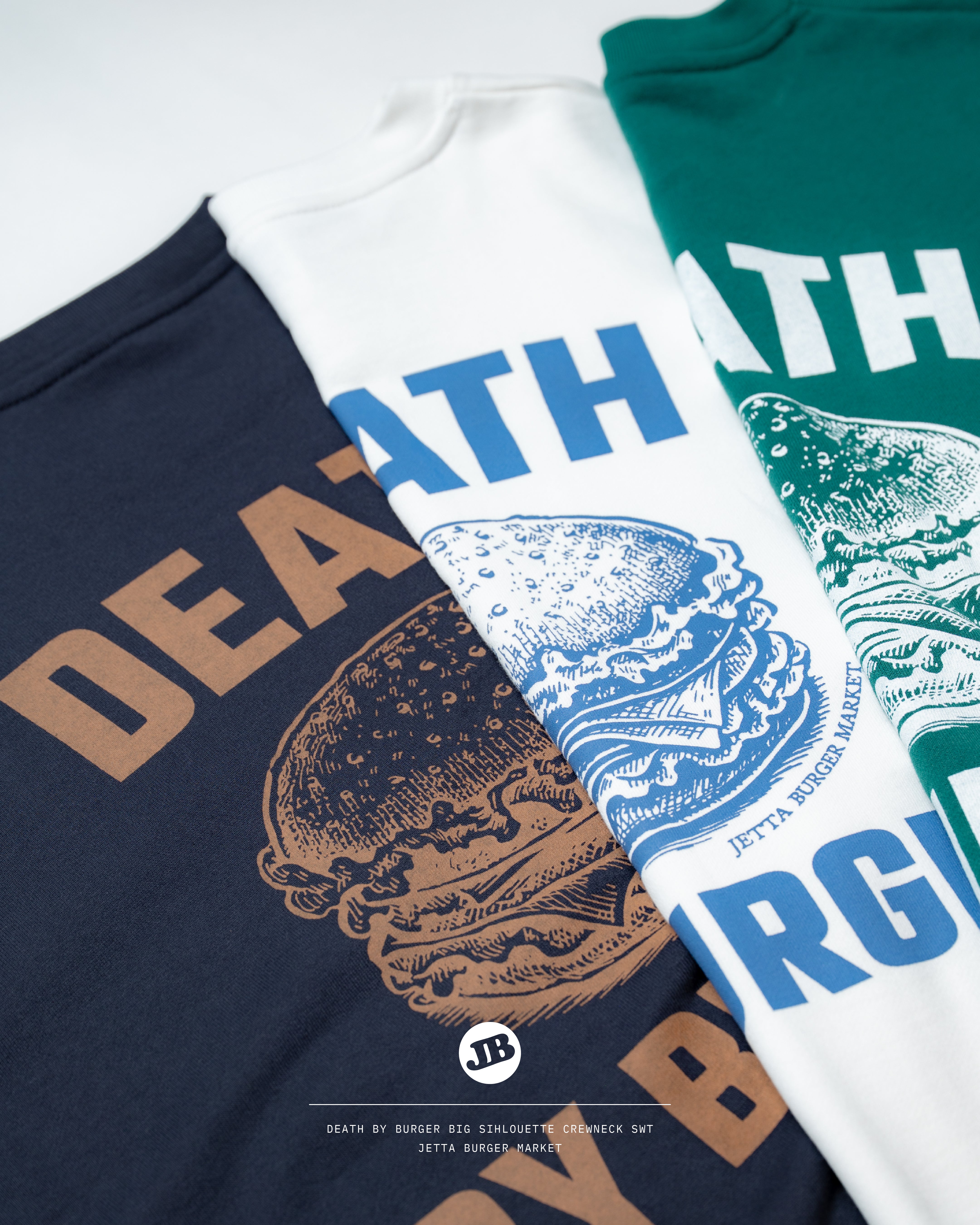 DEATH by BURGER Big Silhouette crew neck sweat