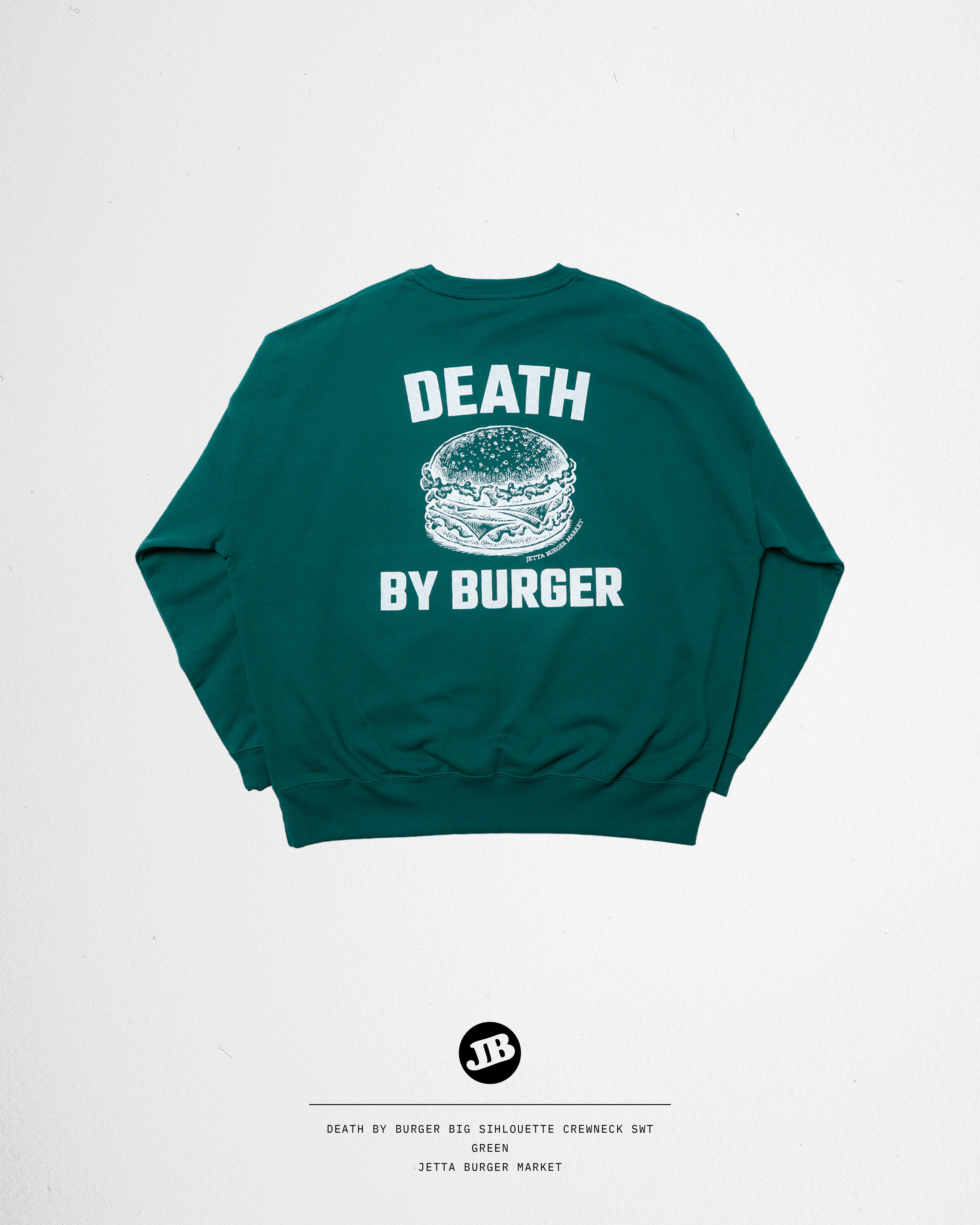 DEATH by BURGER Big Silhouette crew neck sweat