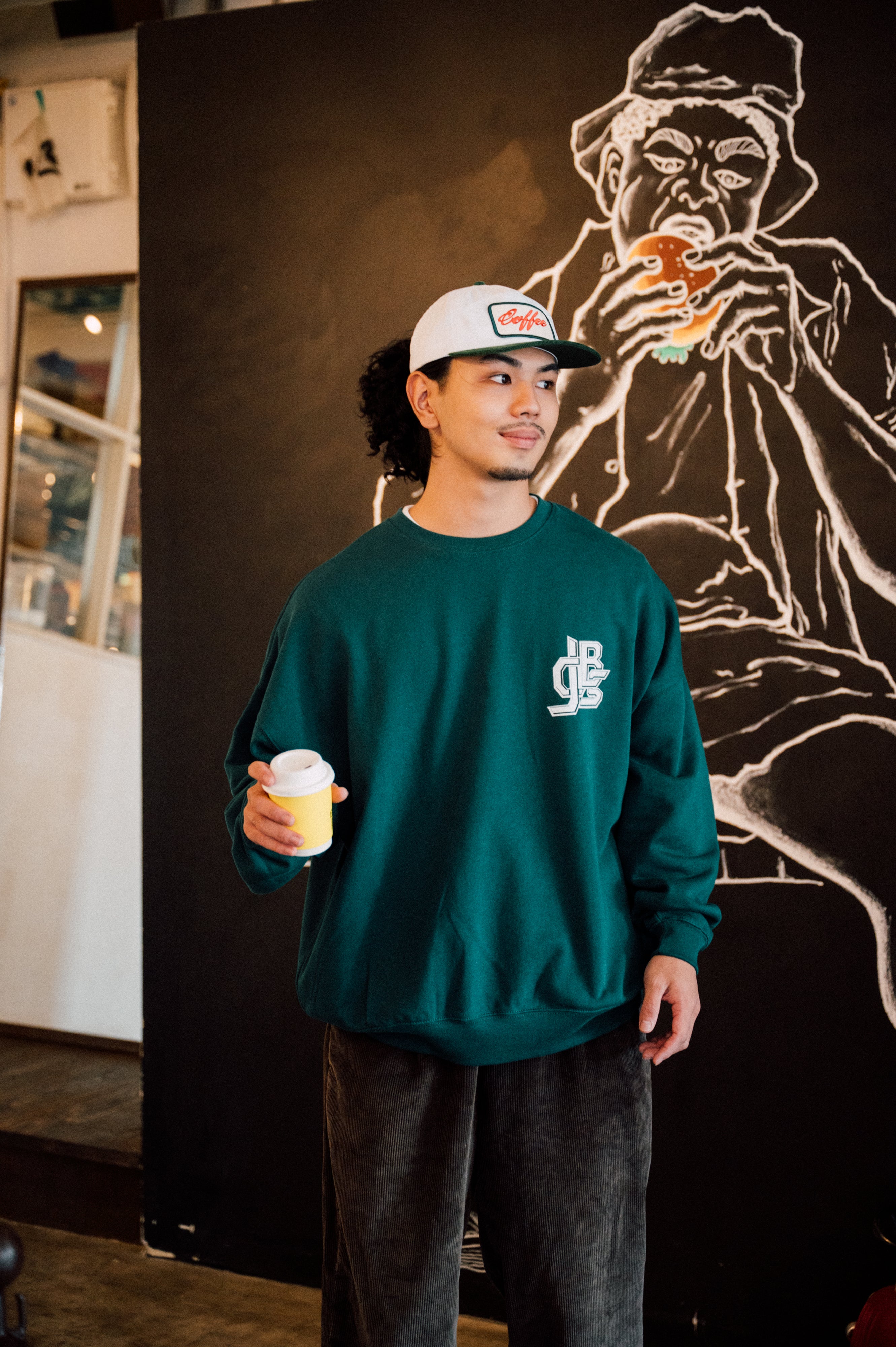 DEATH by BURGER Big Silhouette crew neck sweat