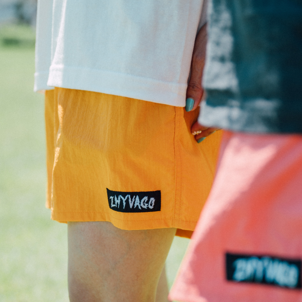 Nylon Passion short pants -Grunge logo- Pink / Mango