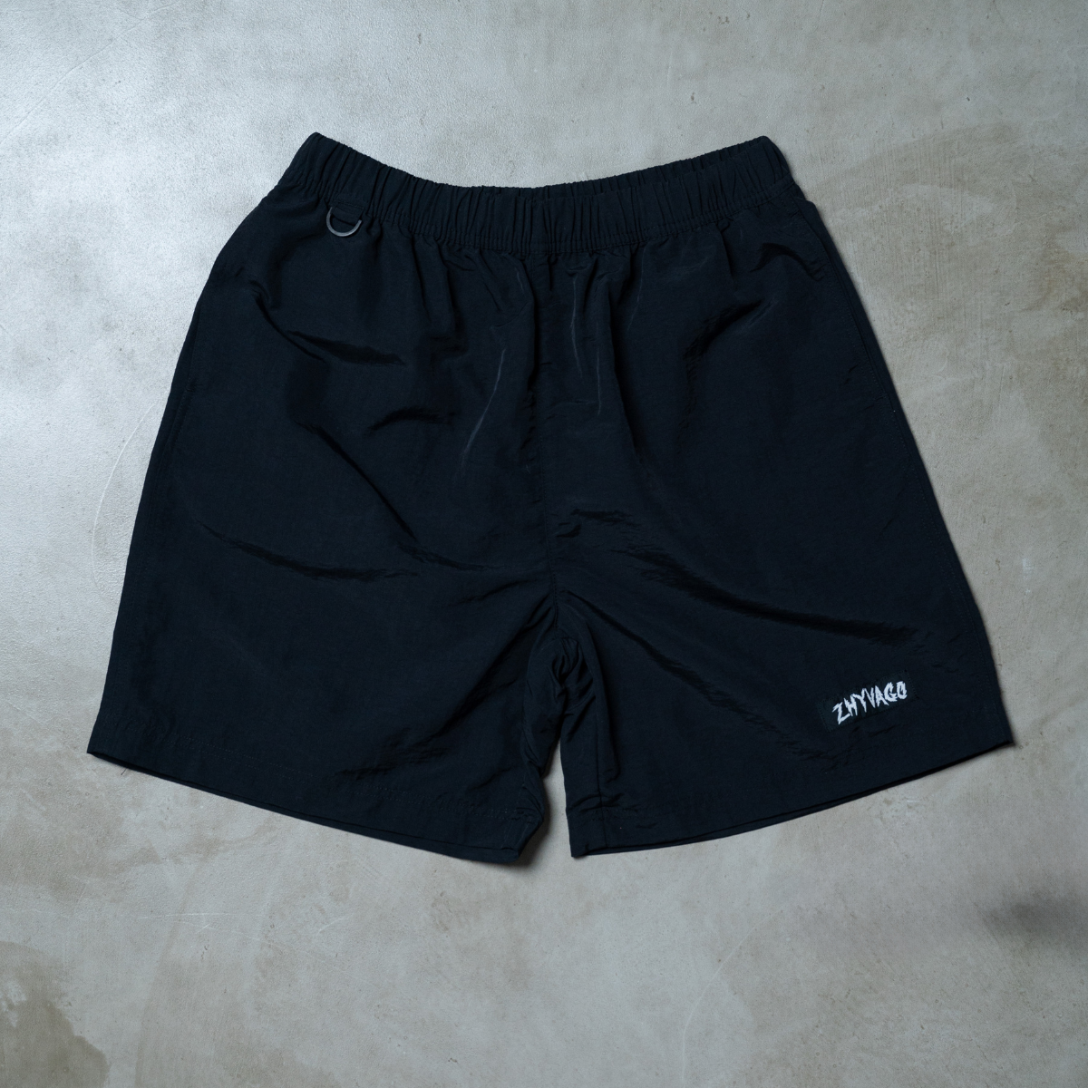 Nylon Easy short pants -Grunge logo- BLACK