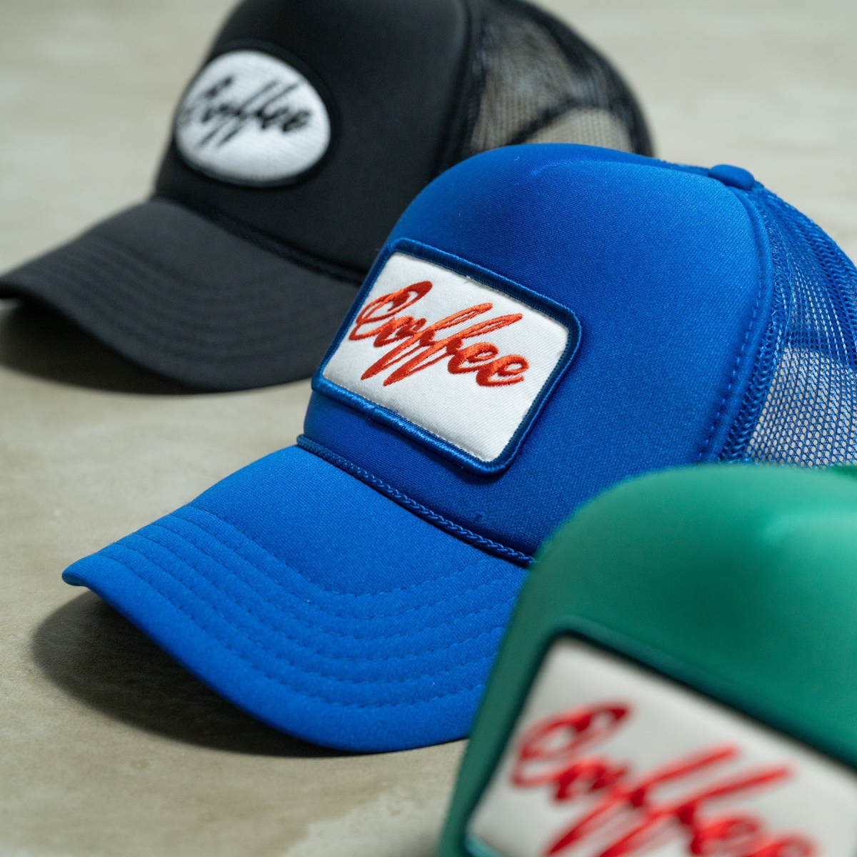 COFFEE Patch Mesh Cap [ All of the four colors ]