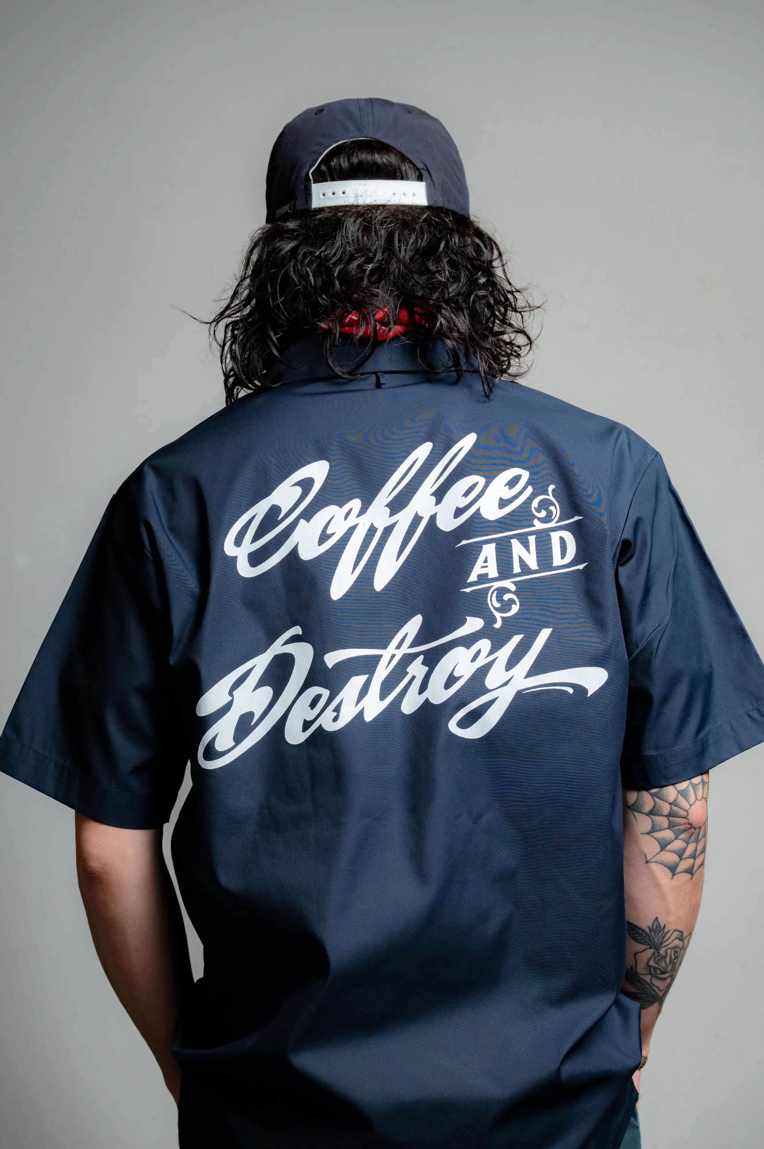 COFFEE & DESTROY Patch Open Shirt