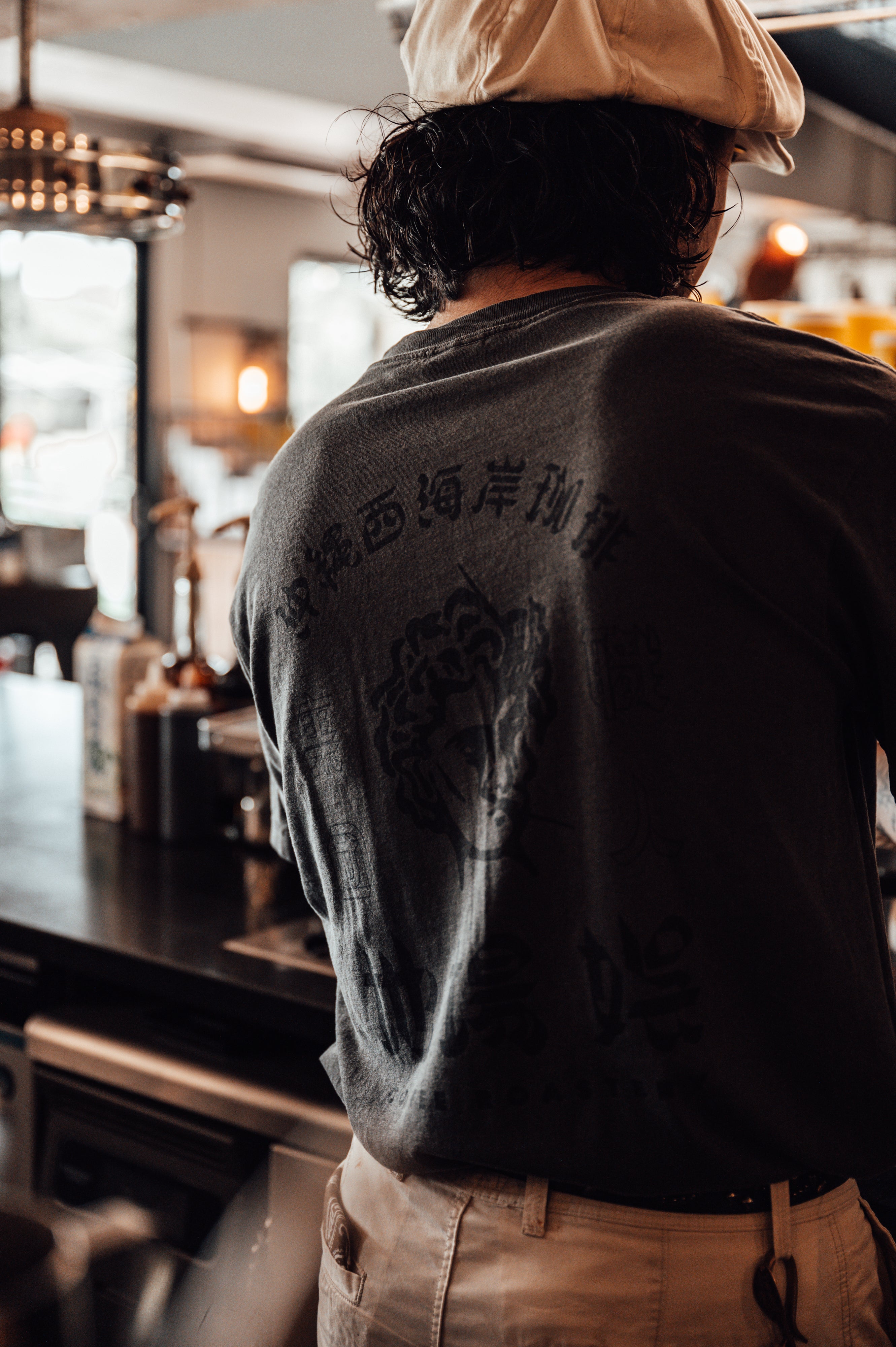 地場娯 珈琲職人集団 Garment dye T-shirt